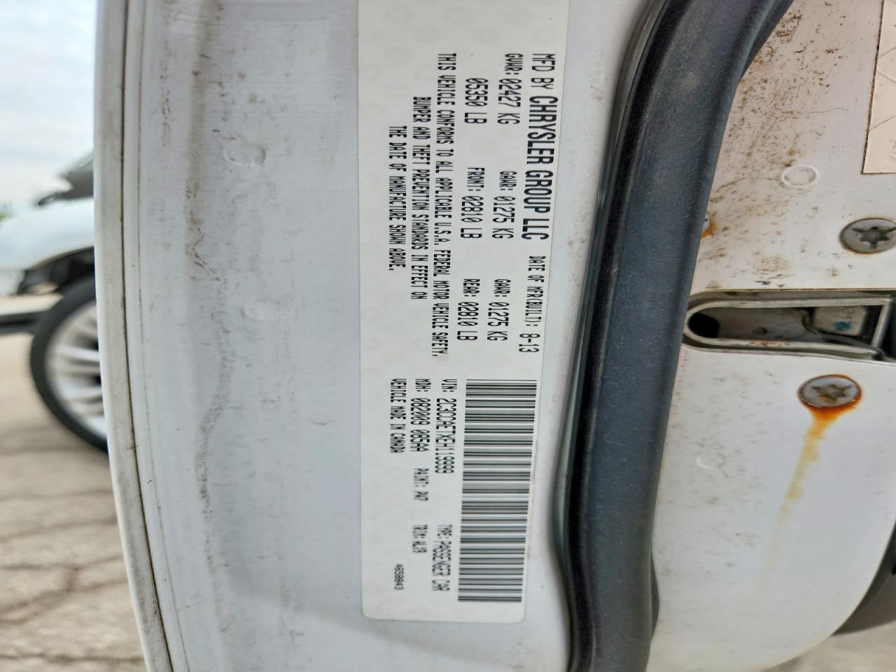 2014 Chrysler 300c White vin: 2C3CCAETXEH119999