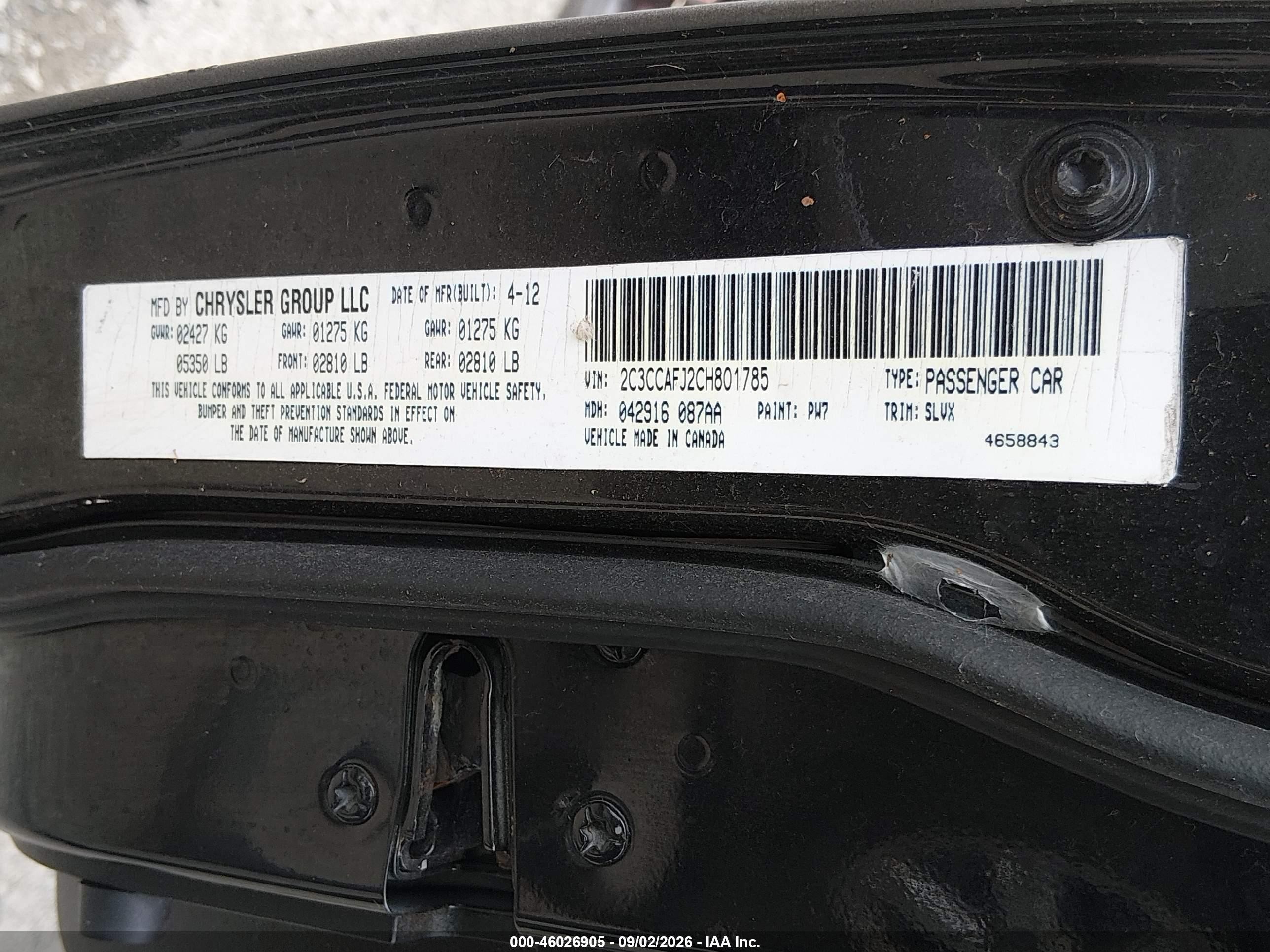 2012 Chrysler 300 Srt8 Gray vin: 2C3CCAFJ2CH801785