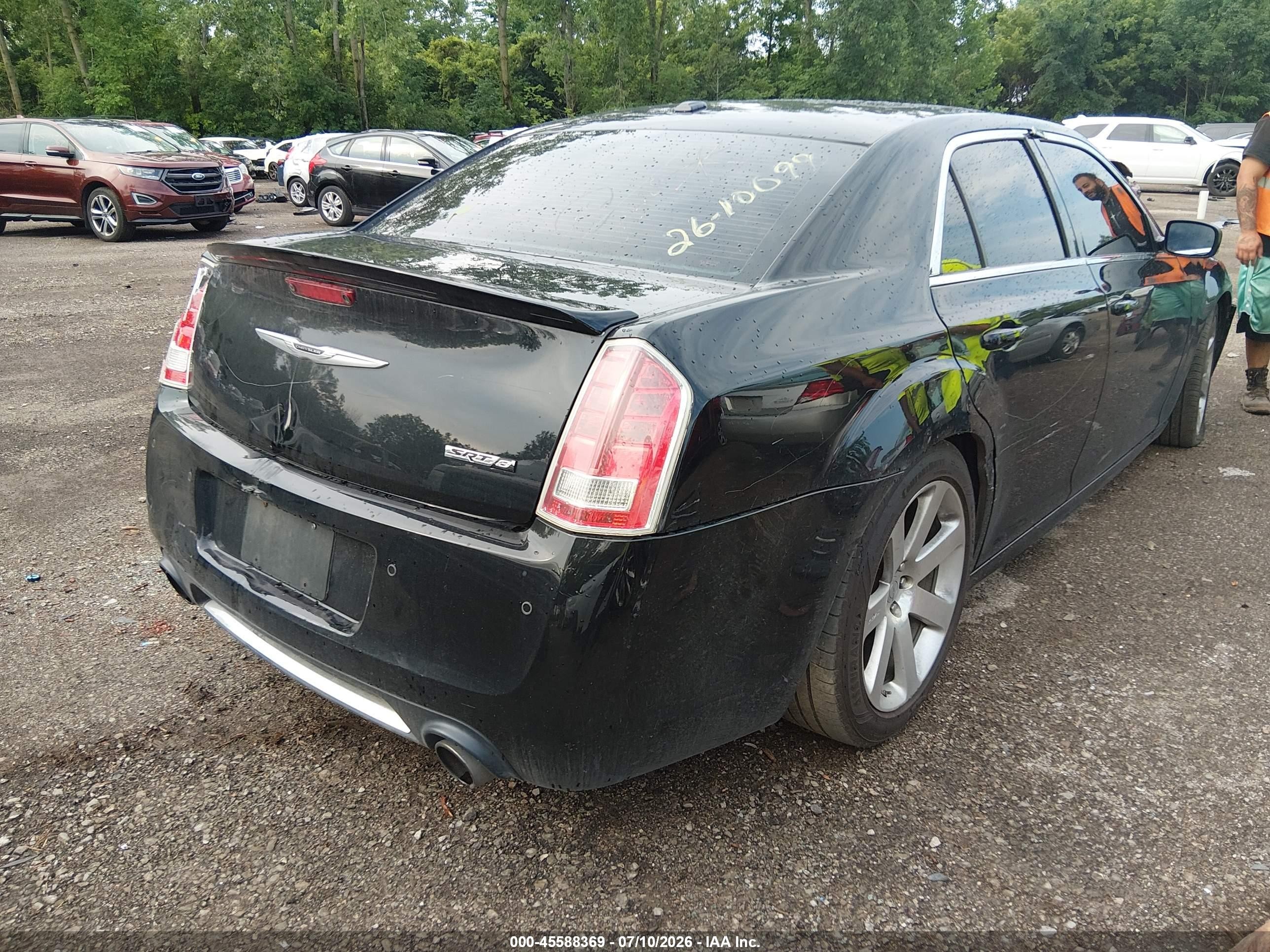 2012 Chrysler 300 Srt8 Black vin: 2C3CCAFJXCH800660