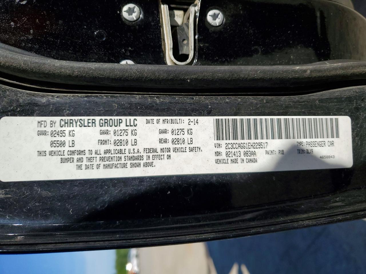 2014 Chrysler 300 S Black vin: 2C3CCAGG1EH229517