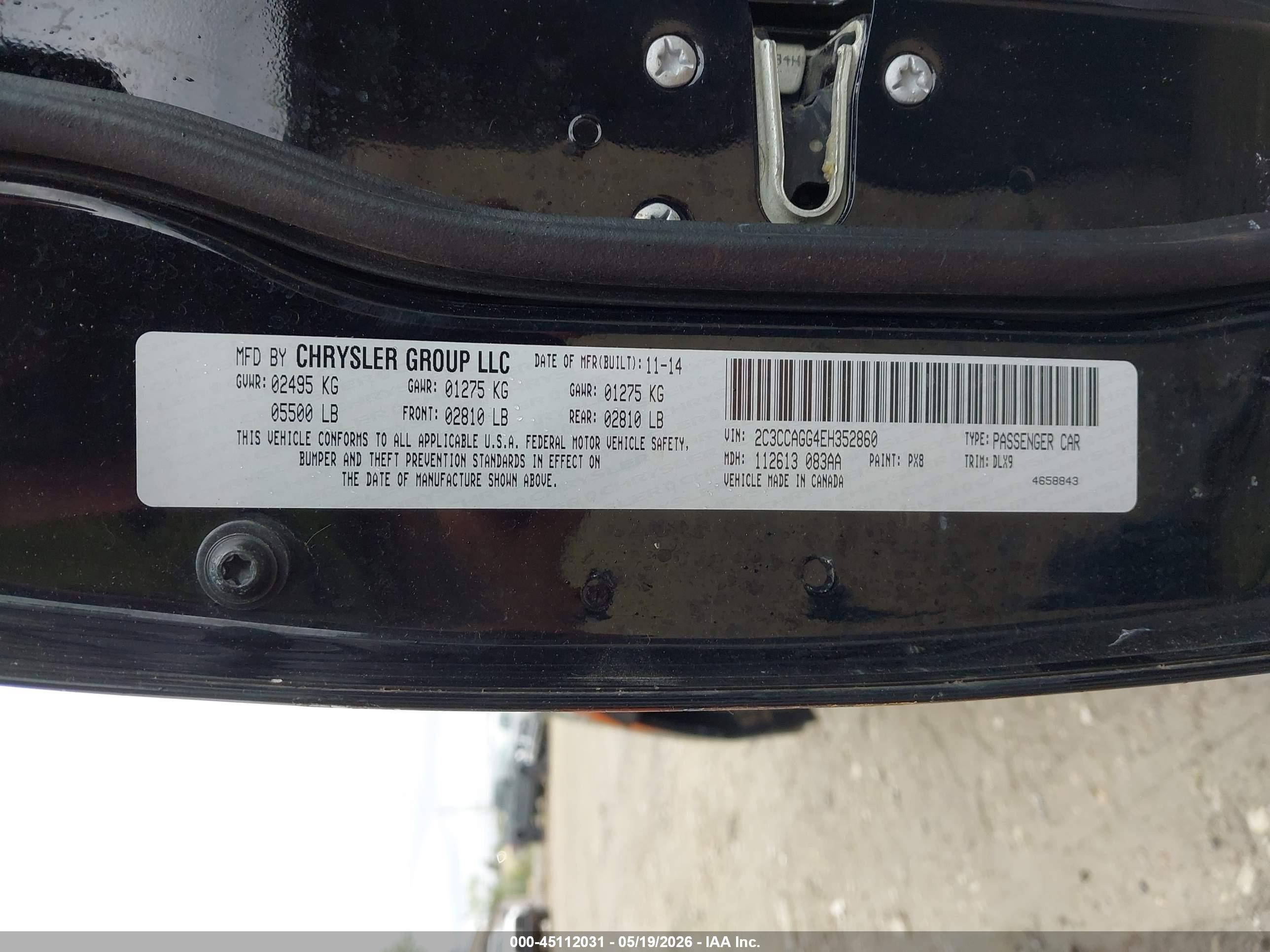 2014 Chrysler 300 300s Black vin: 2C3CCAGG4EH352860
