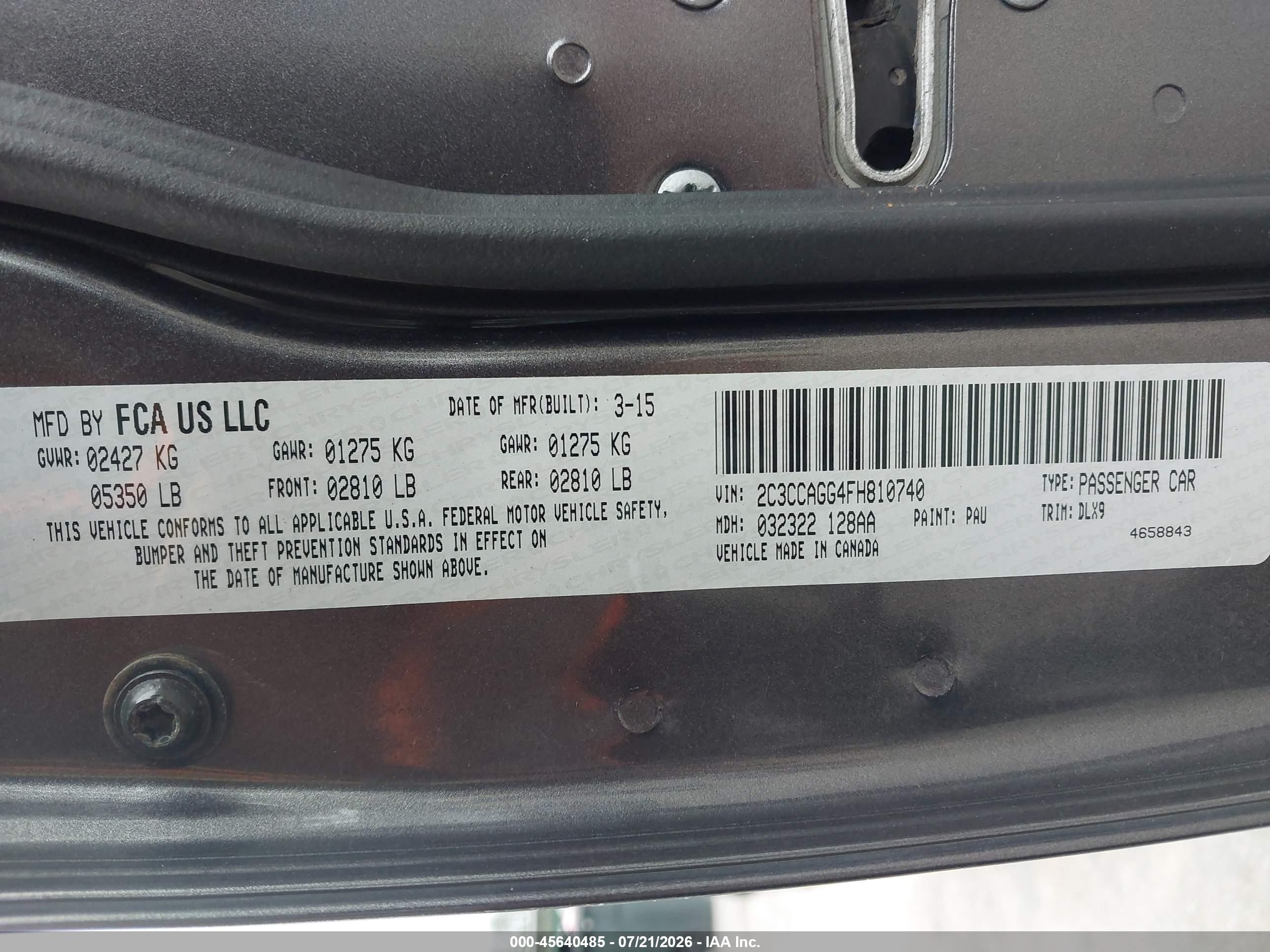 2015 Chrysler 300 300s Gray vin: 2C3CCAGG4FH810740