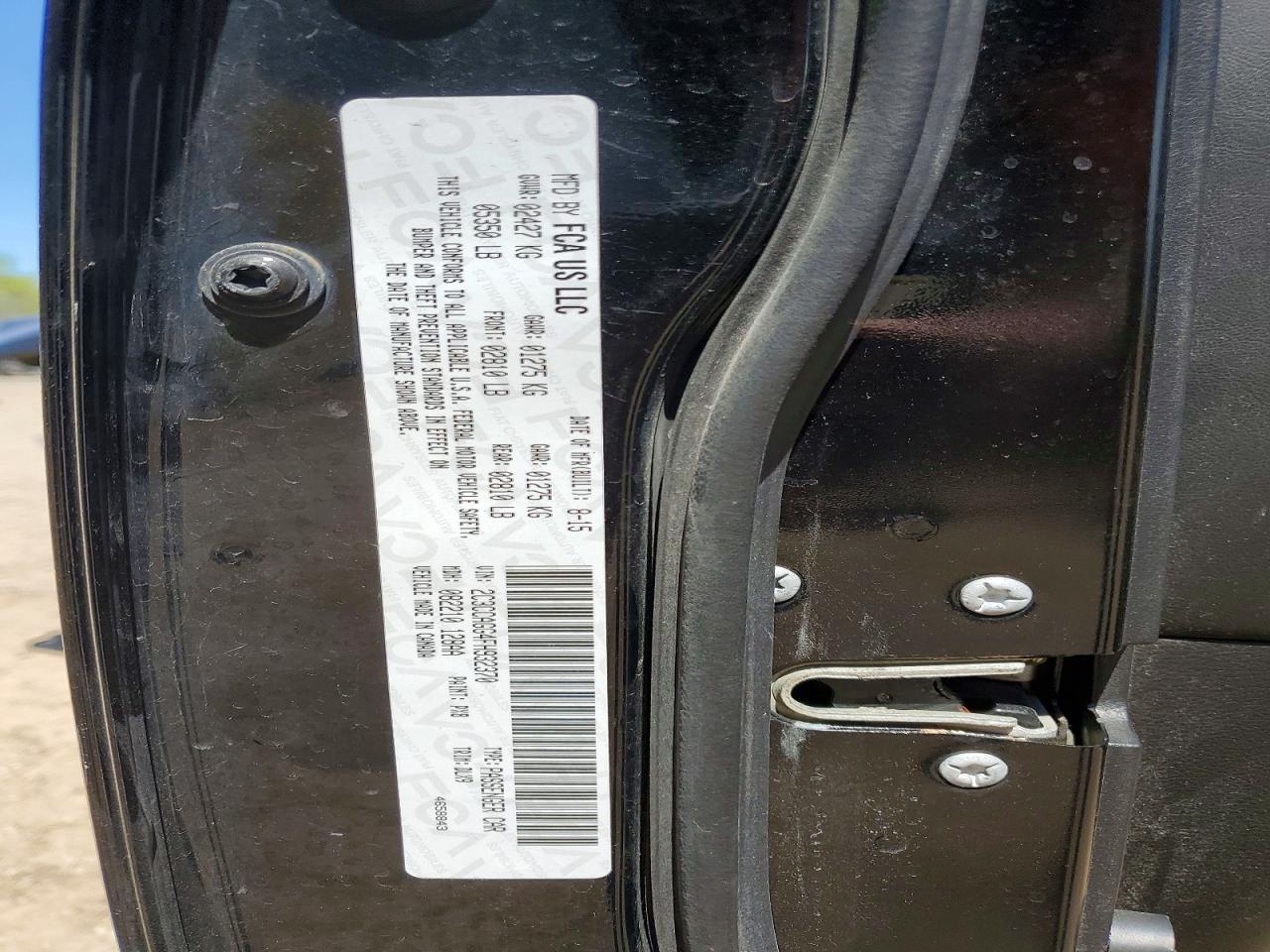 2015 Chrysler 300 S Black vin: 2C3CCAGG4FH932370