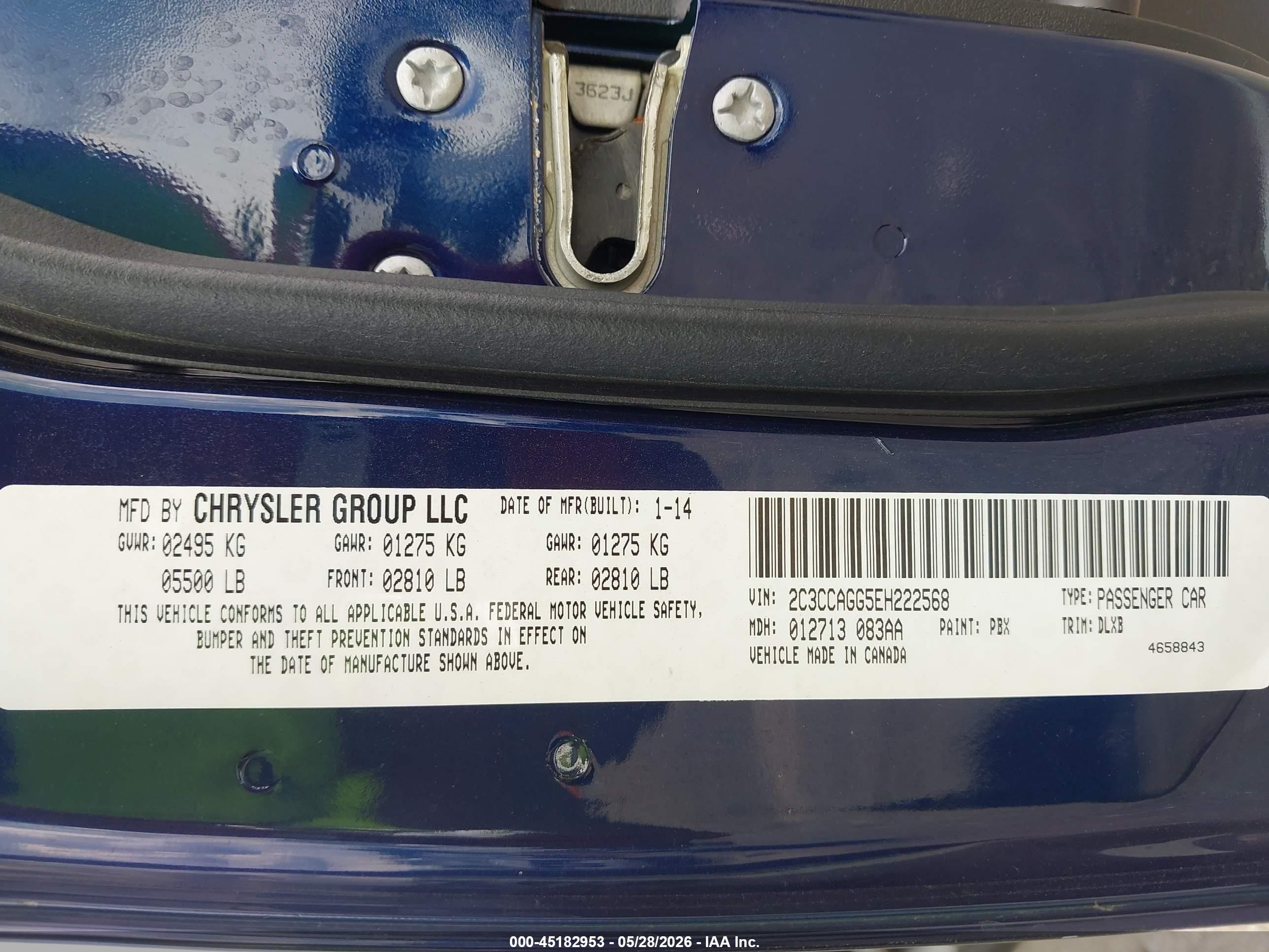 2014 Chrysler 300 300s Blue vin: 2C3CCAGG5EH222568