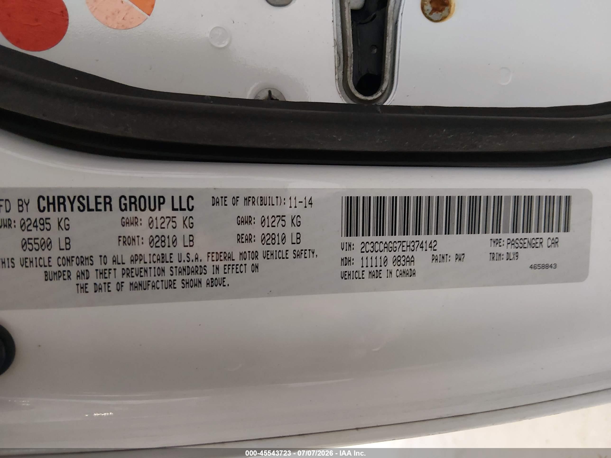 2014 Chrysler 300 300s White vin: 2C3CCAGG7EH374142