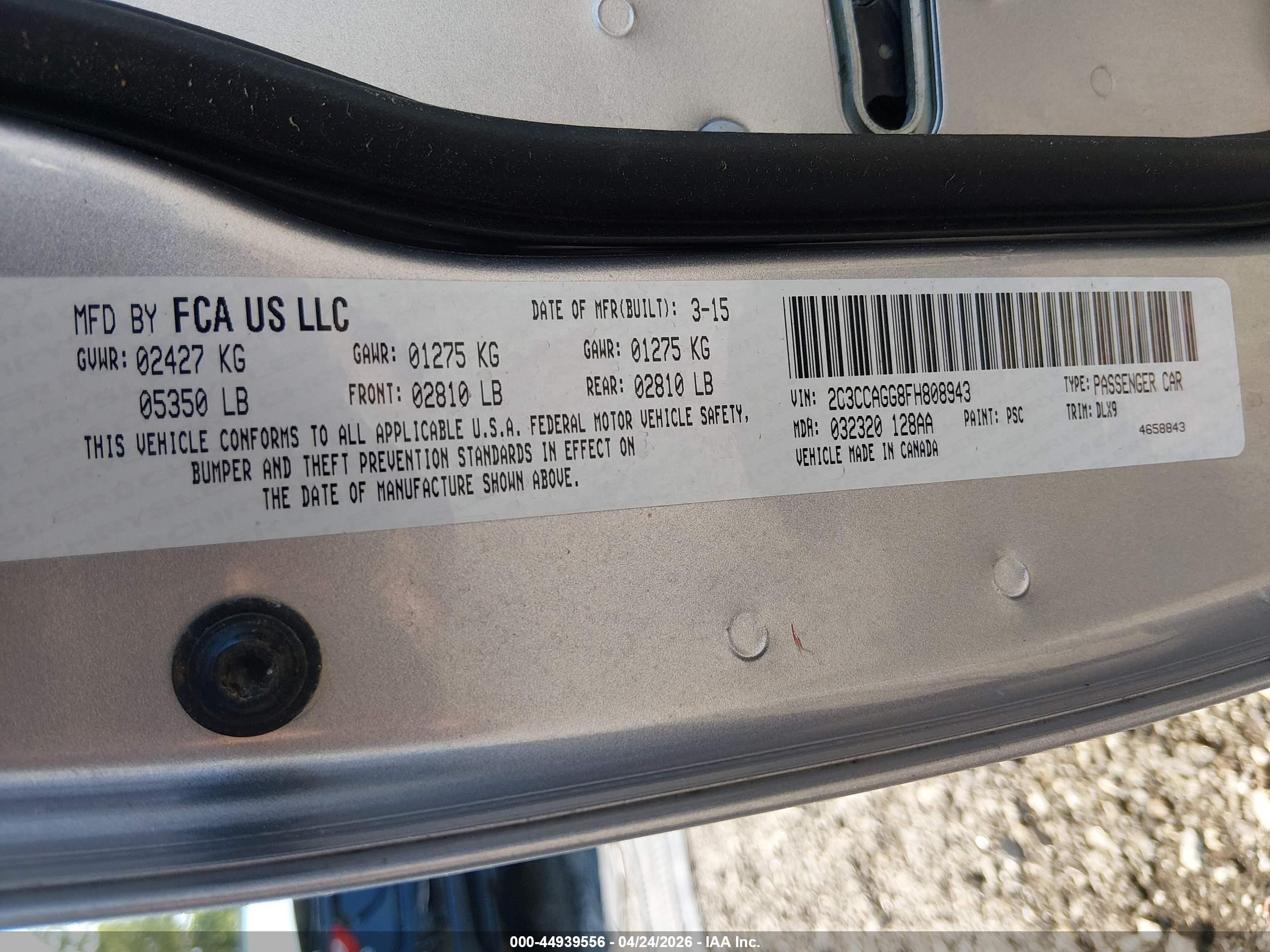 2015 Chrysler 300 300s Gray vin: 2C3CCAGG8FH808943