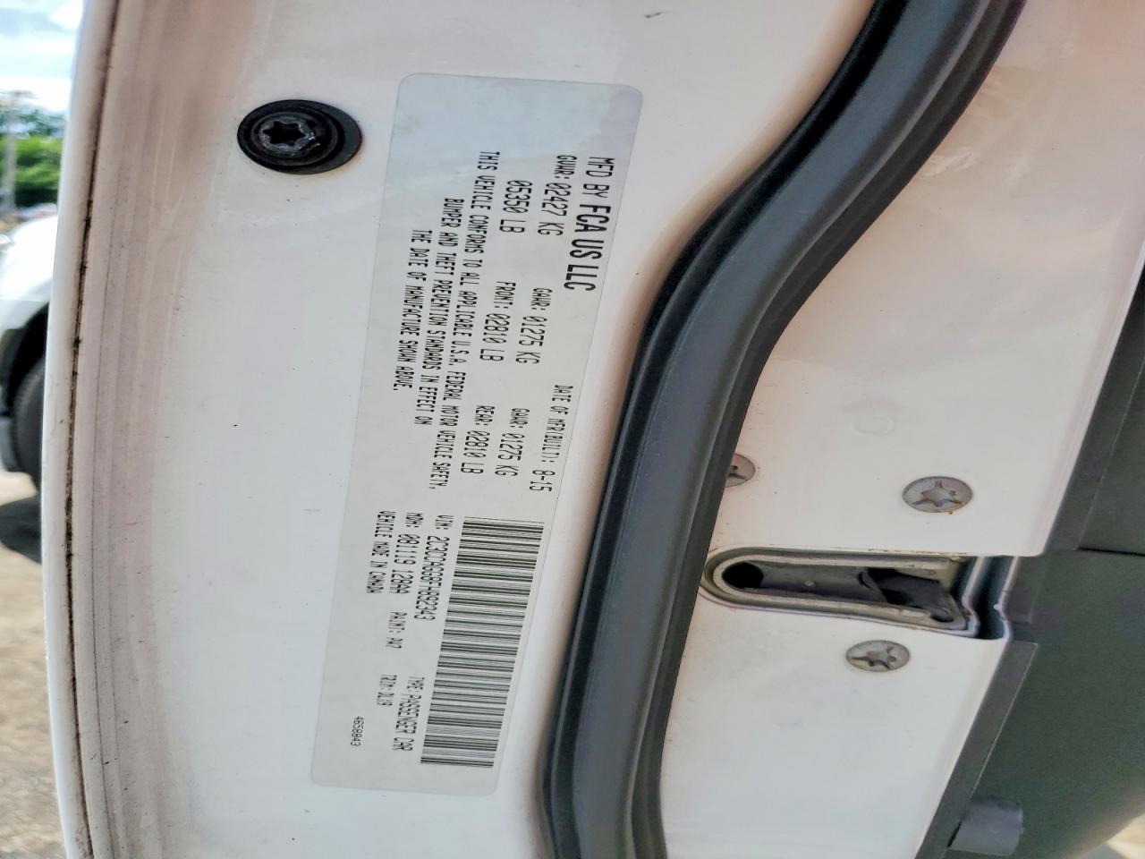 2015 Chrysler 300 S White vin: 2C3CCAGG8FH892343
