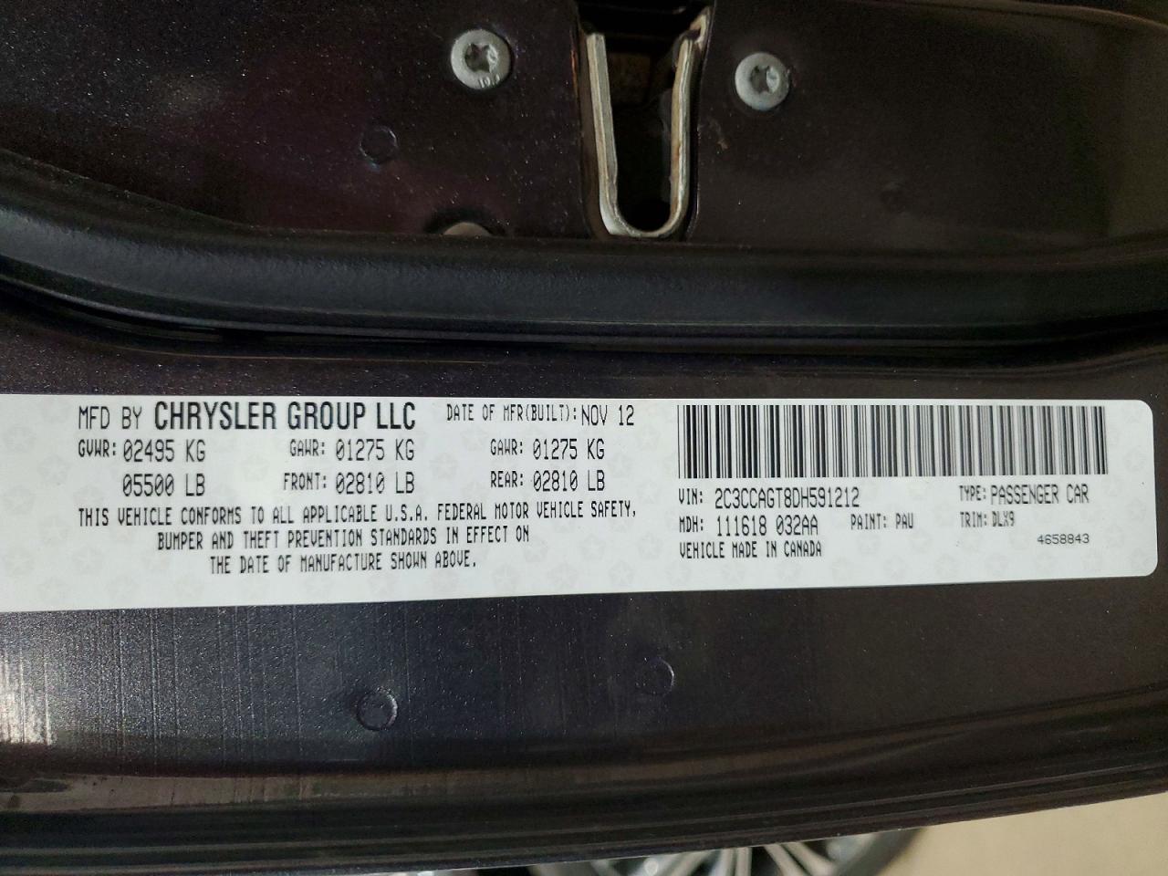 2013 Chrysler 300 S Gray vin: 2C3CCAGT8DH591212