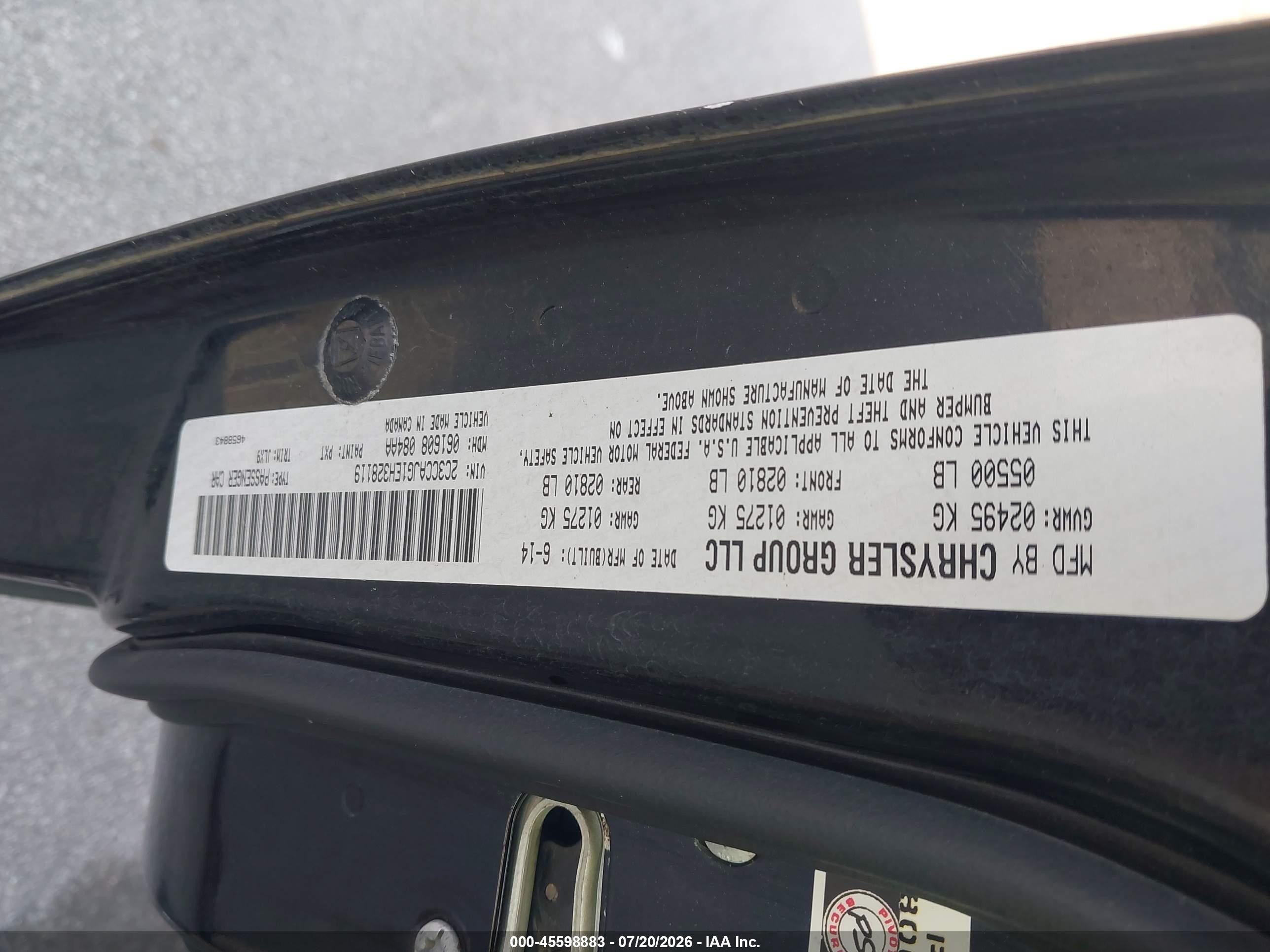 2014 Chrysler 300c John Varvatos Luxury Edition Awd Черный vin: 2C3CCAJG1EH328119