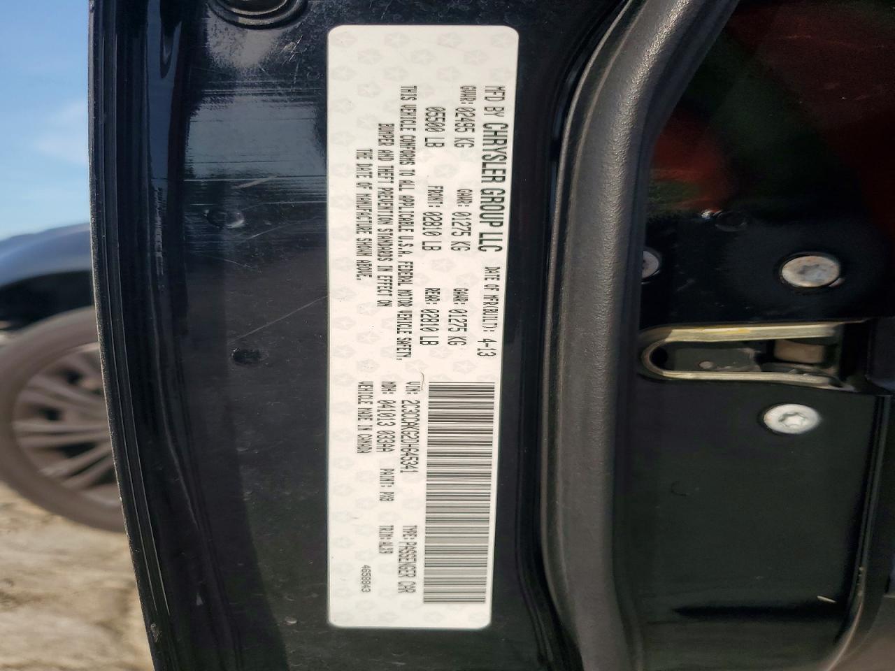 2013 Chrysler 300c Varvatos Black vin: 2C3CCAKG2DH645341
