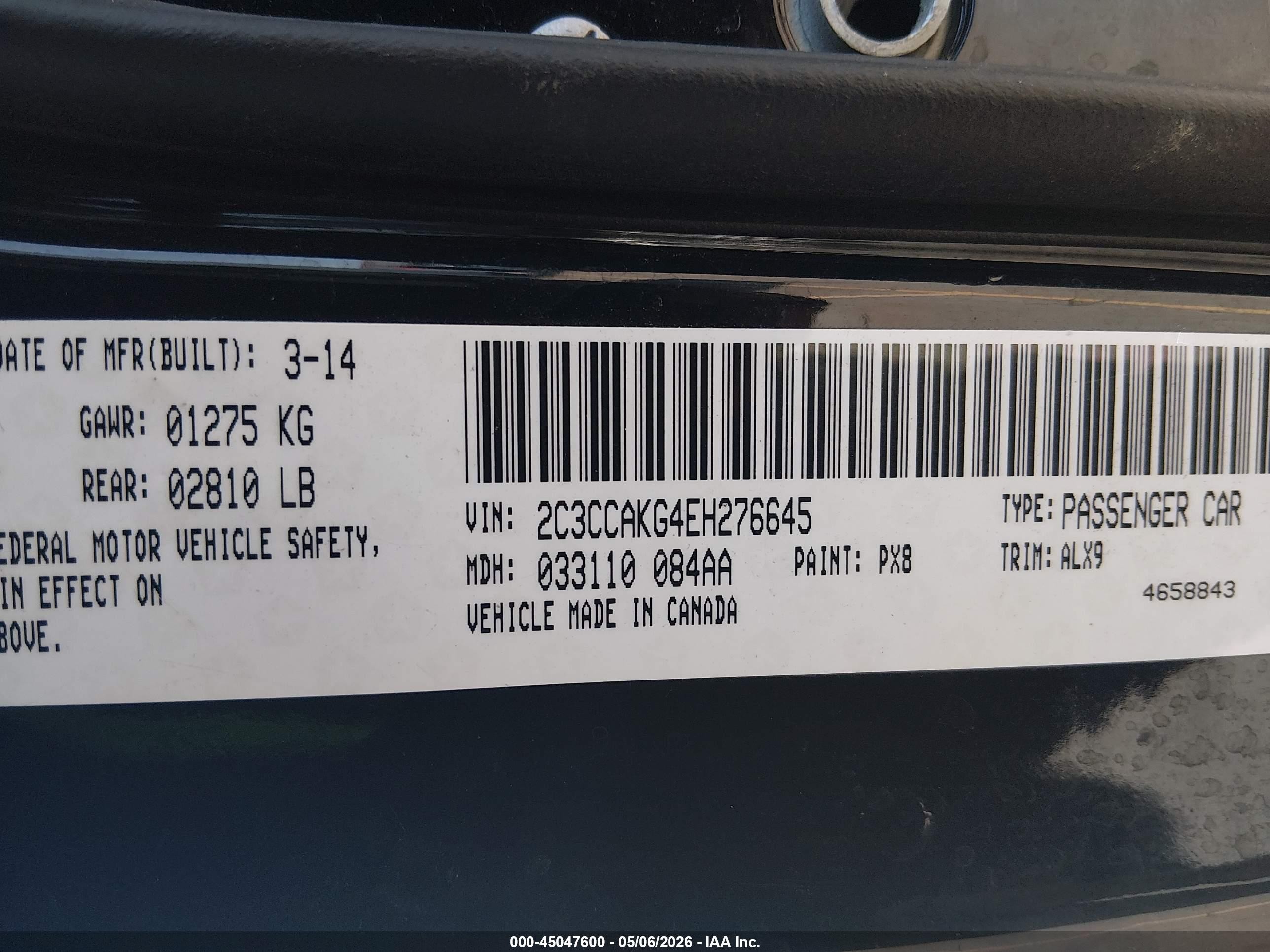 2014 Chrysler 300c Awd Black vin: 2C3CCAKG4EH276645
