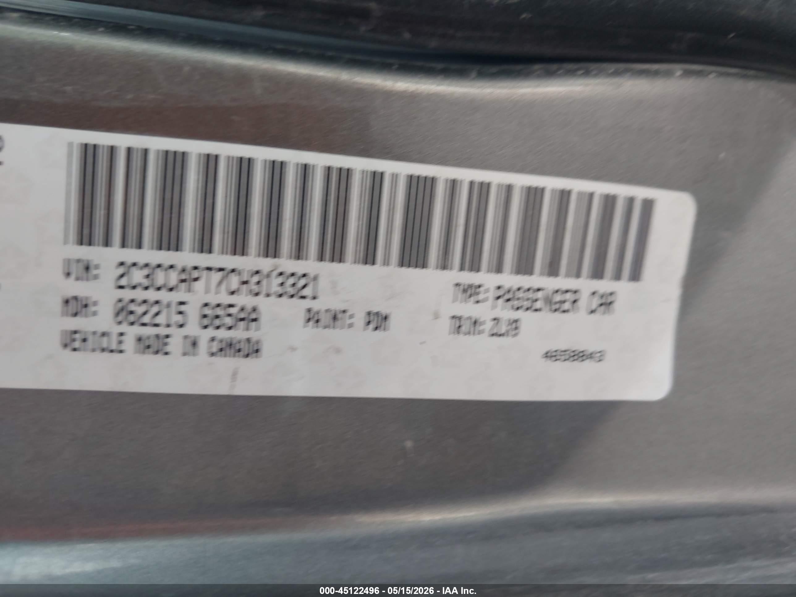 2012 Chrysler 300c Luxury Series Silver vin: 2C3CCAPT7CH313321