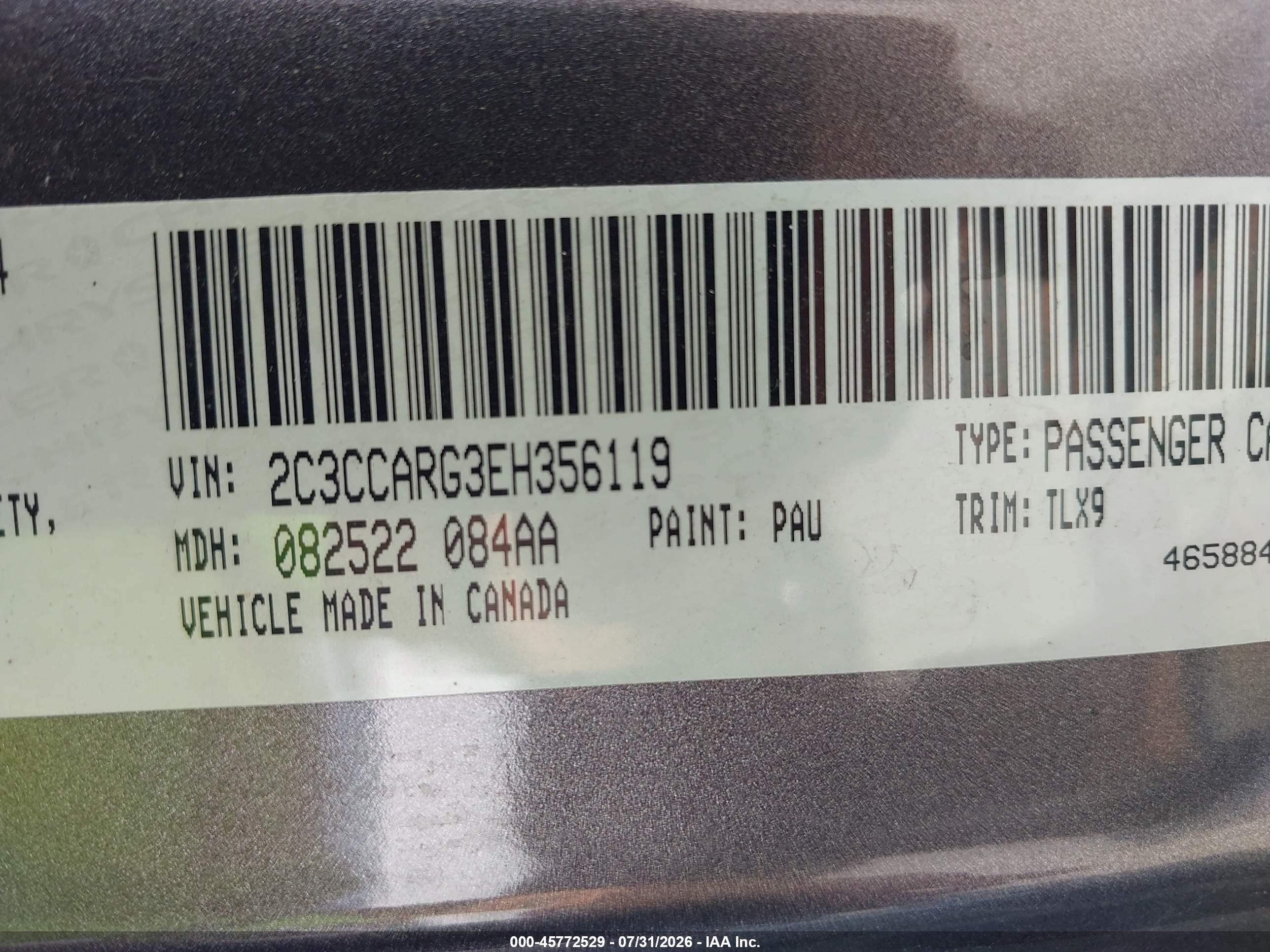 2014 Chrysler 300   Gray vin: 2C3CCARG3EH356119