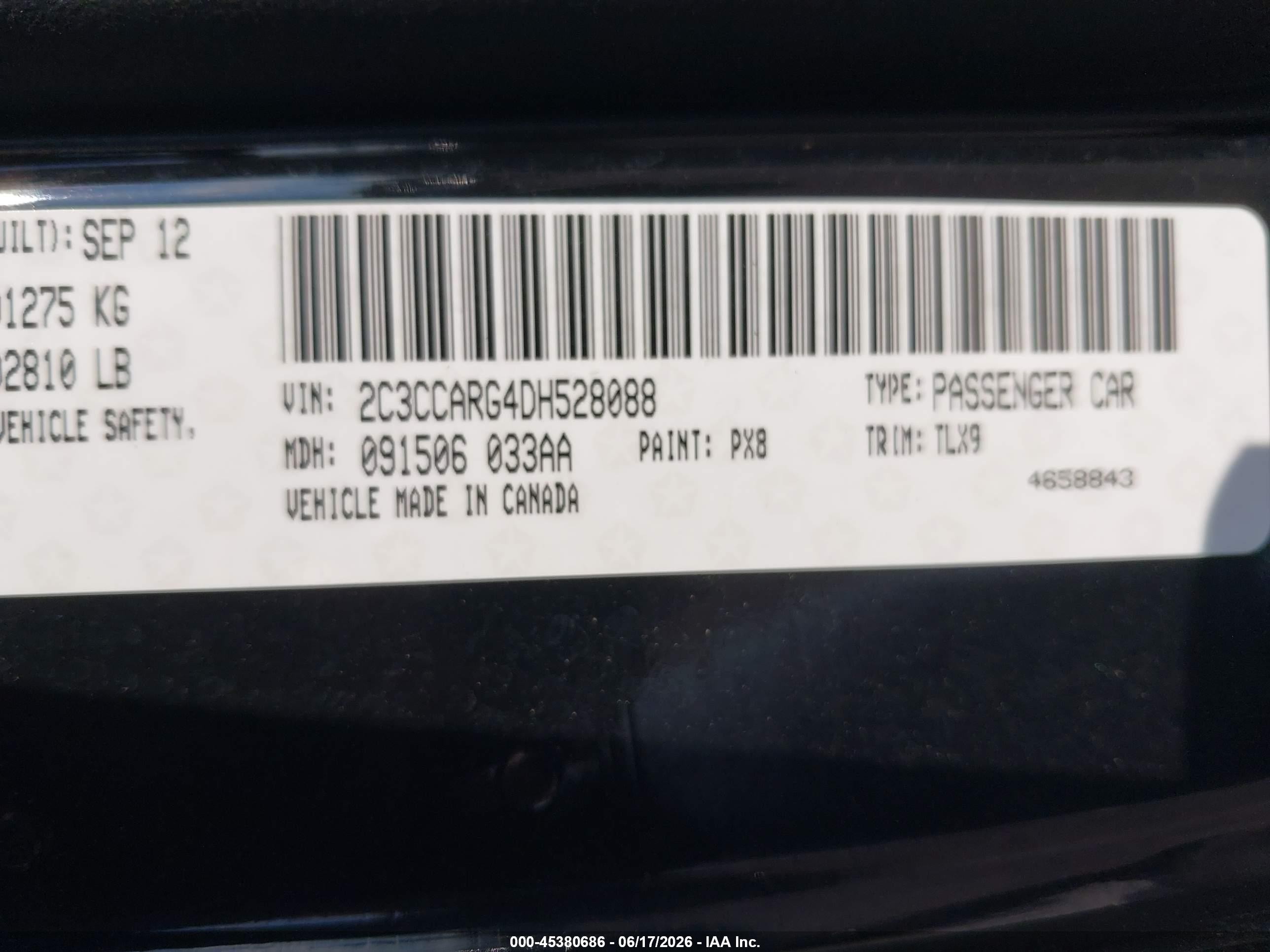 2013 Chrysler 300 Motown Black vin: 2C3CCARG4DH528088