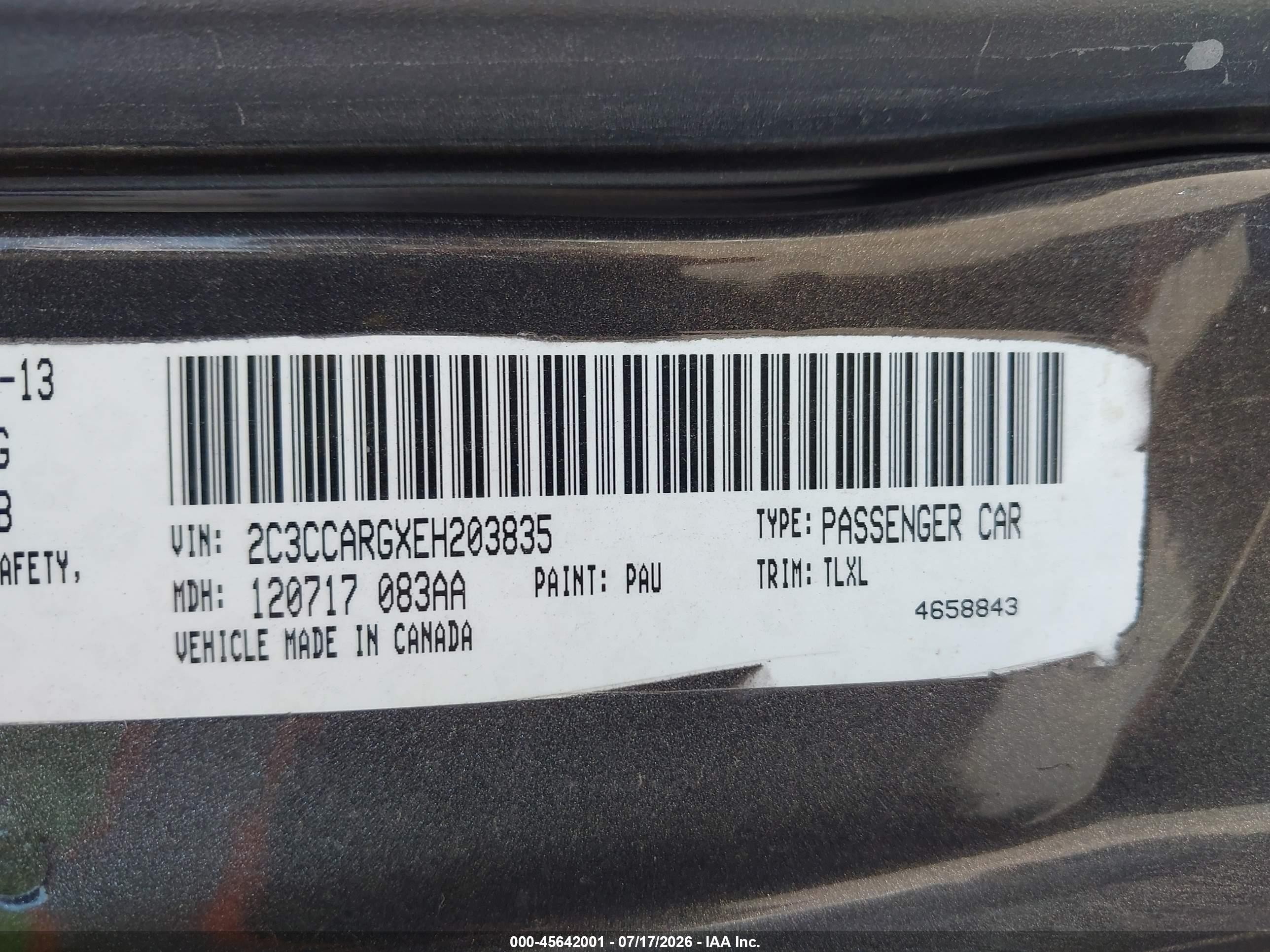 2014 Chrysler 300   Gray vin: 2C3CCARGXEH203835