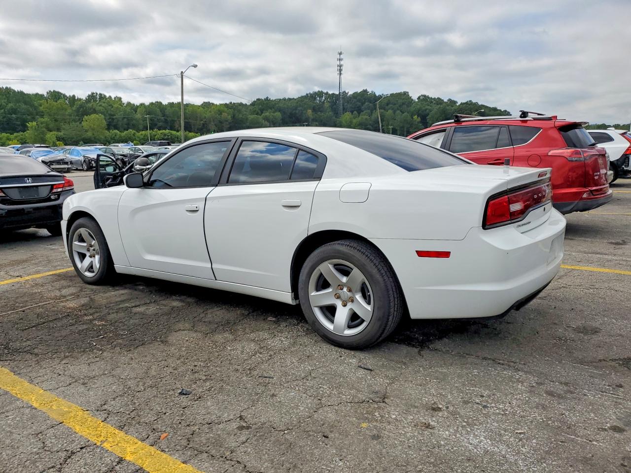 2014 Dodge Charger Police White vin: 2C3CDXAG0EH194669