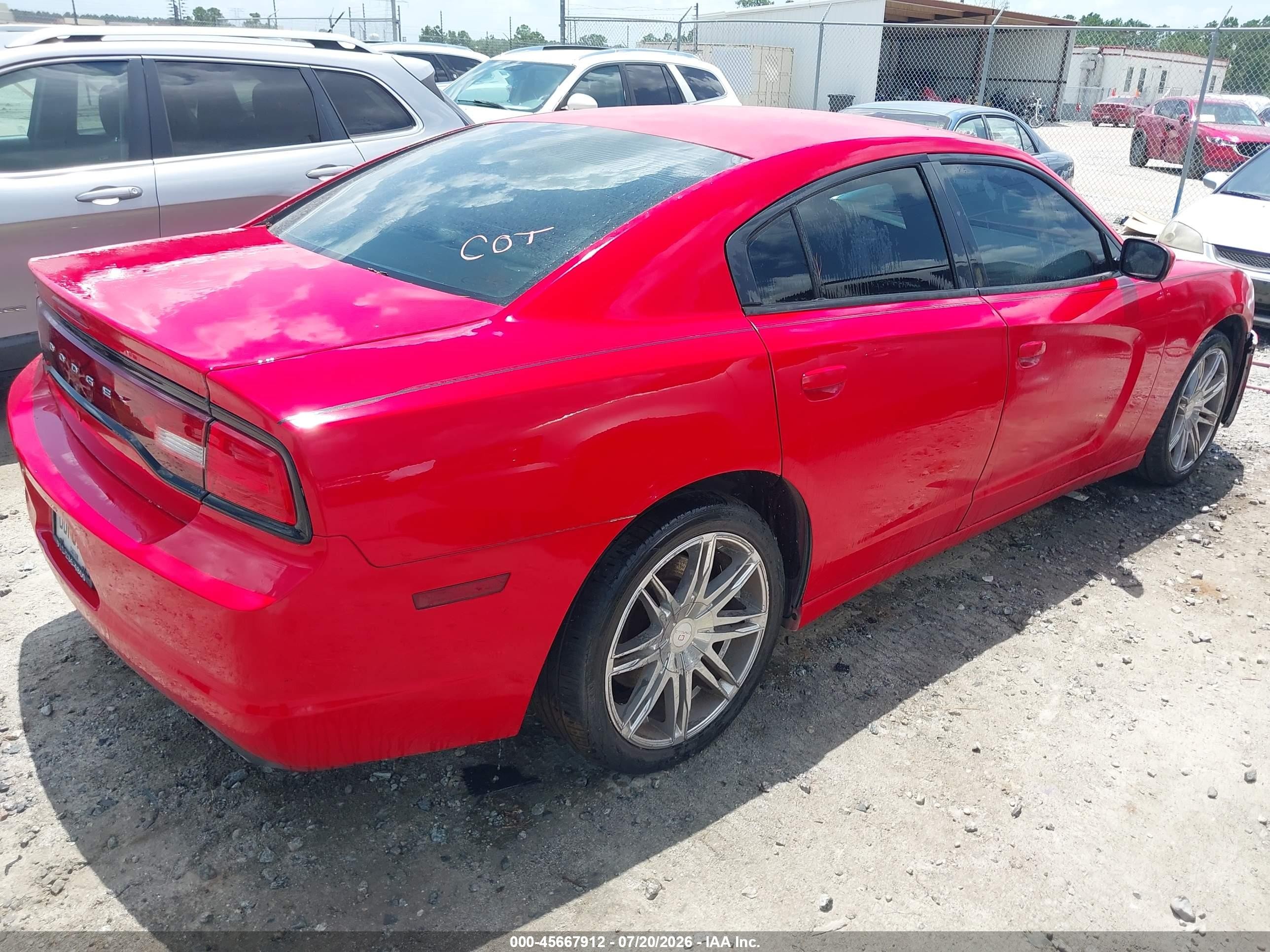 2013 Dodge Charger Police Red vin: 2C3CDXAG1DH608623