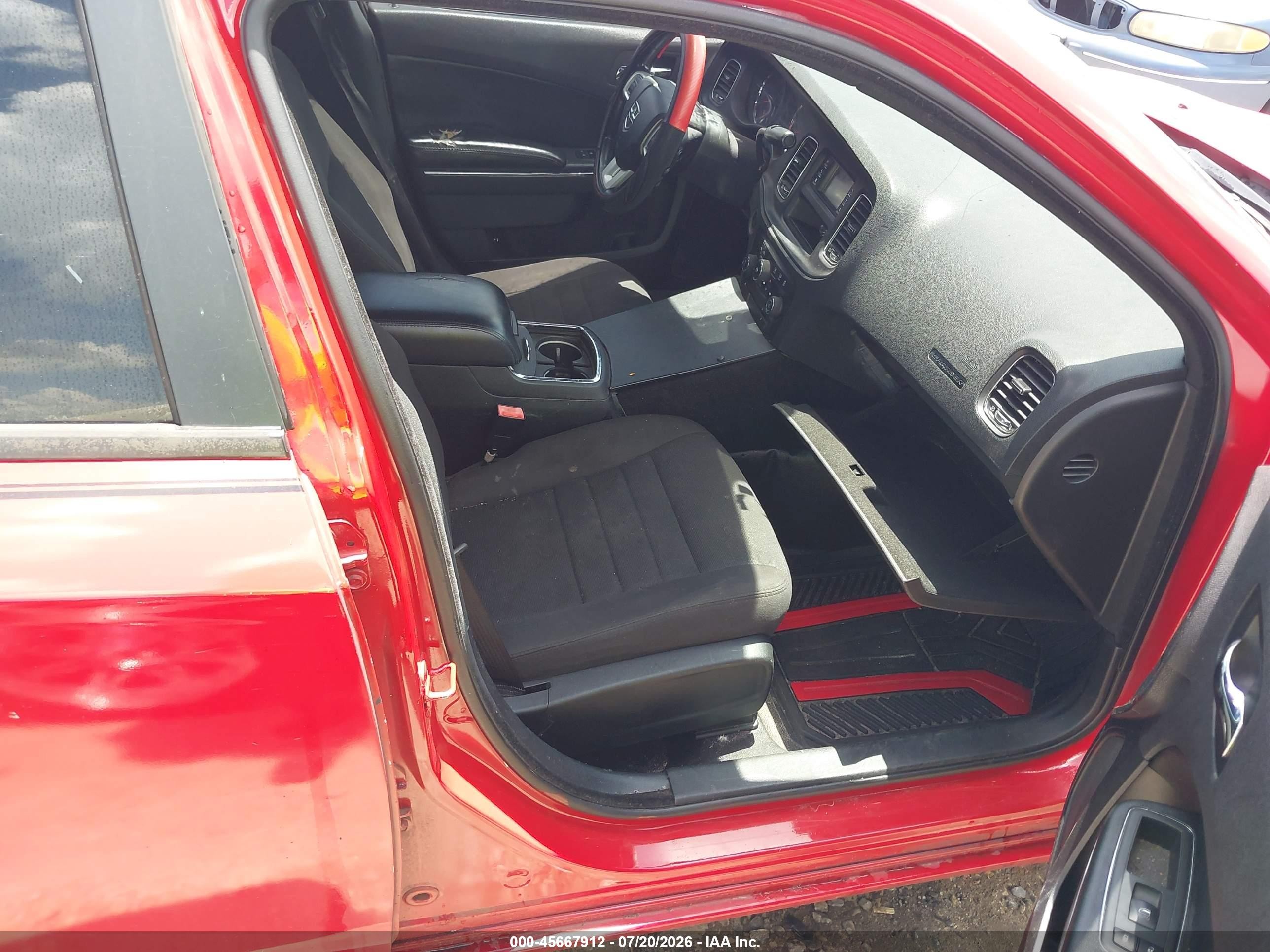 2013 Dodge Charger Police Red vin: 2C3CDXAG1DH608623