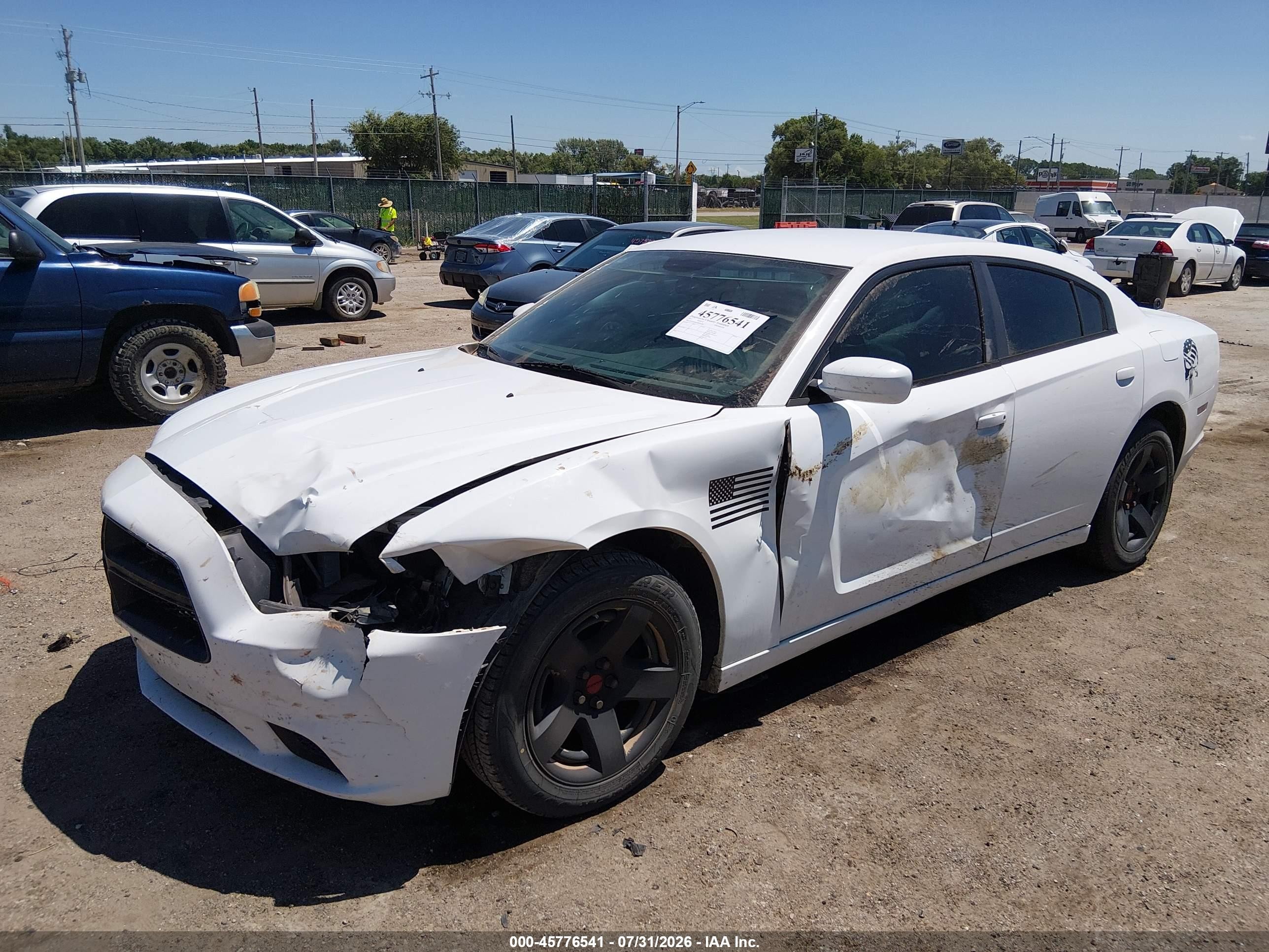 2013 Dodge Charger Police White vin: 2C3CDXAG1DH721200
