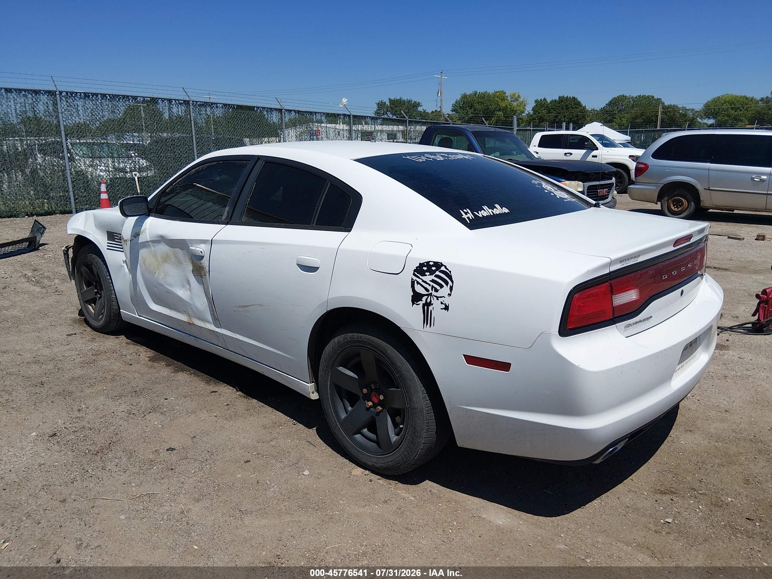 2013 Dodge Charger Police White vin: 2C3CDXAG1DH721200