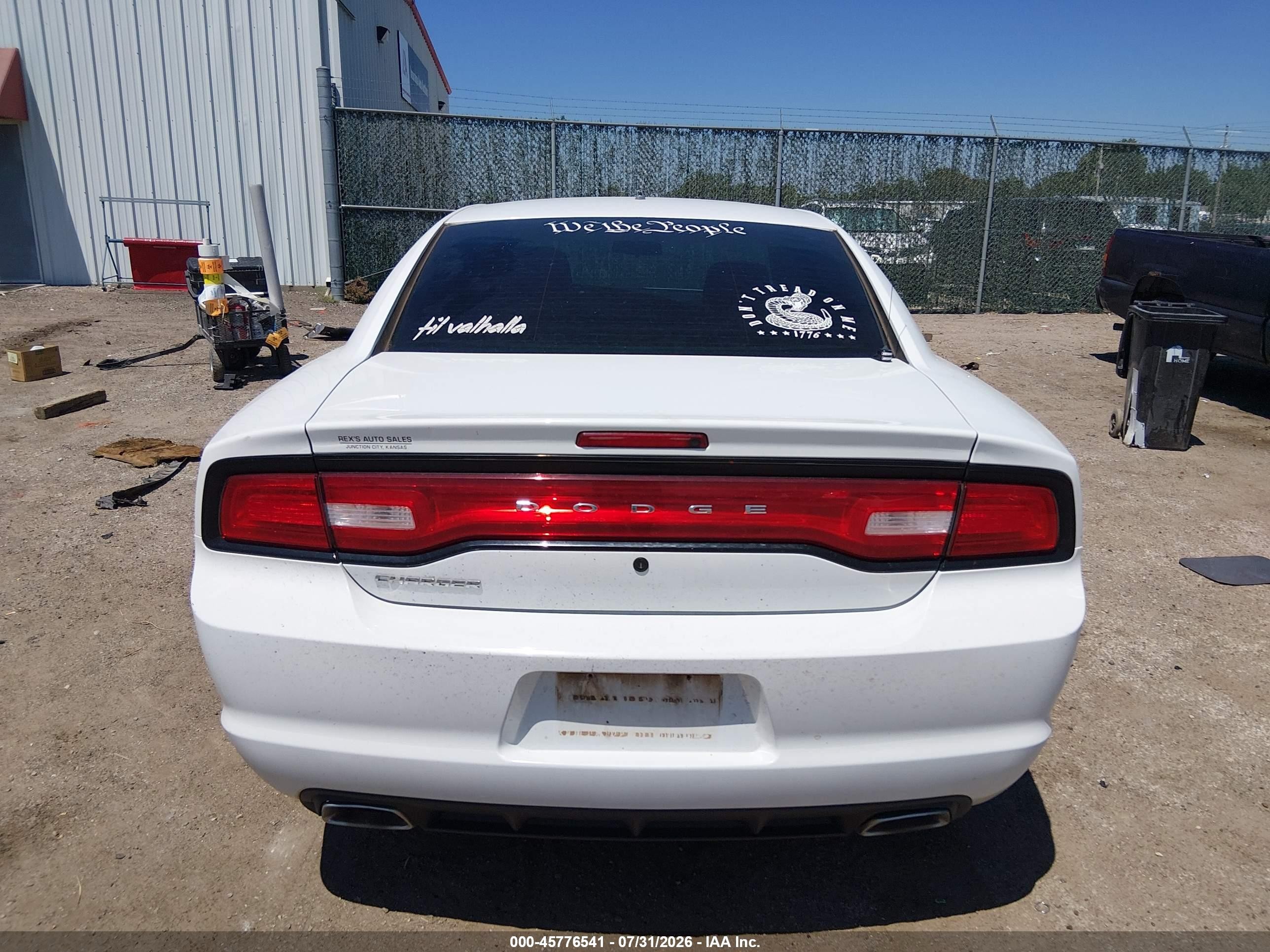 2013 Dodge Charger Police White vin: 2C3CDXAG1DH721200