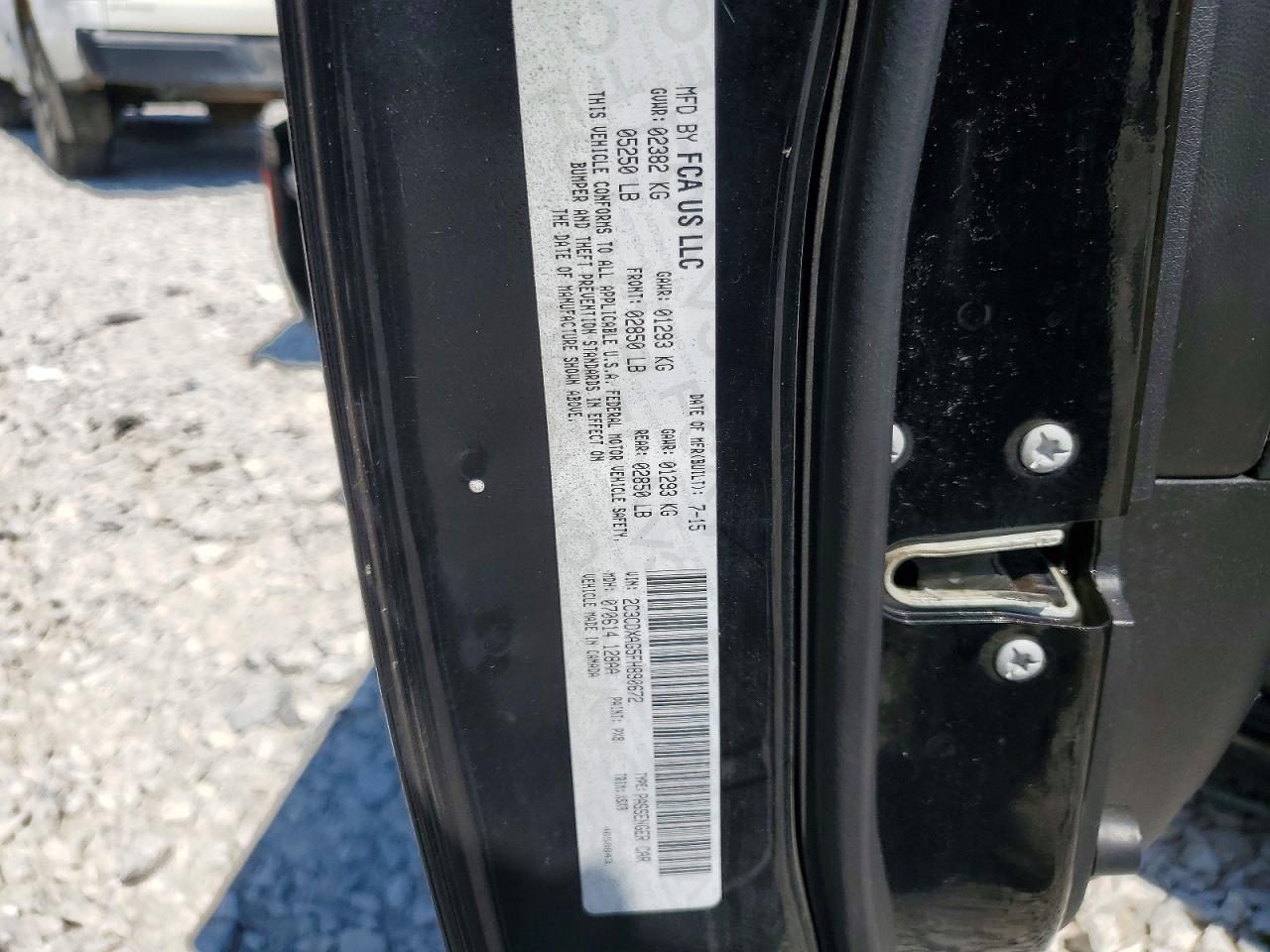 2015 Dodge Charger Police Black vin: 2C3CDXAG5FH890672