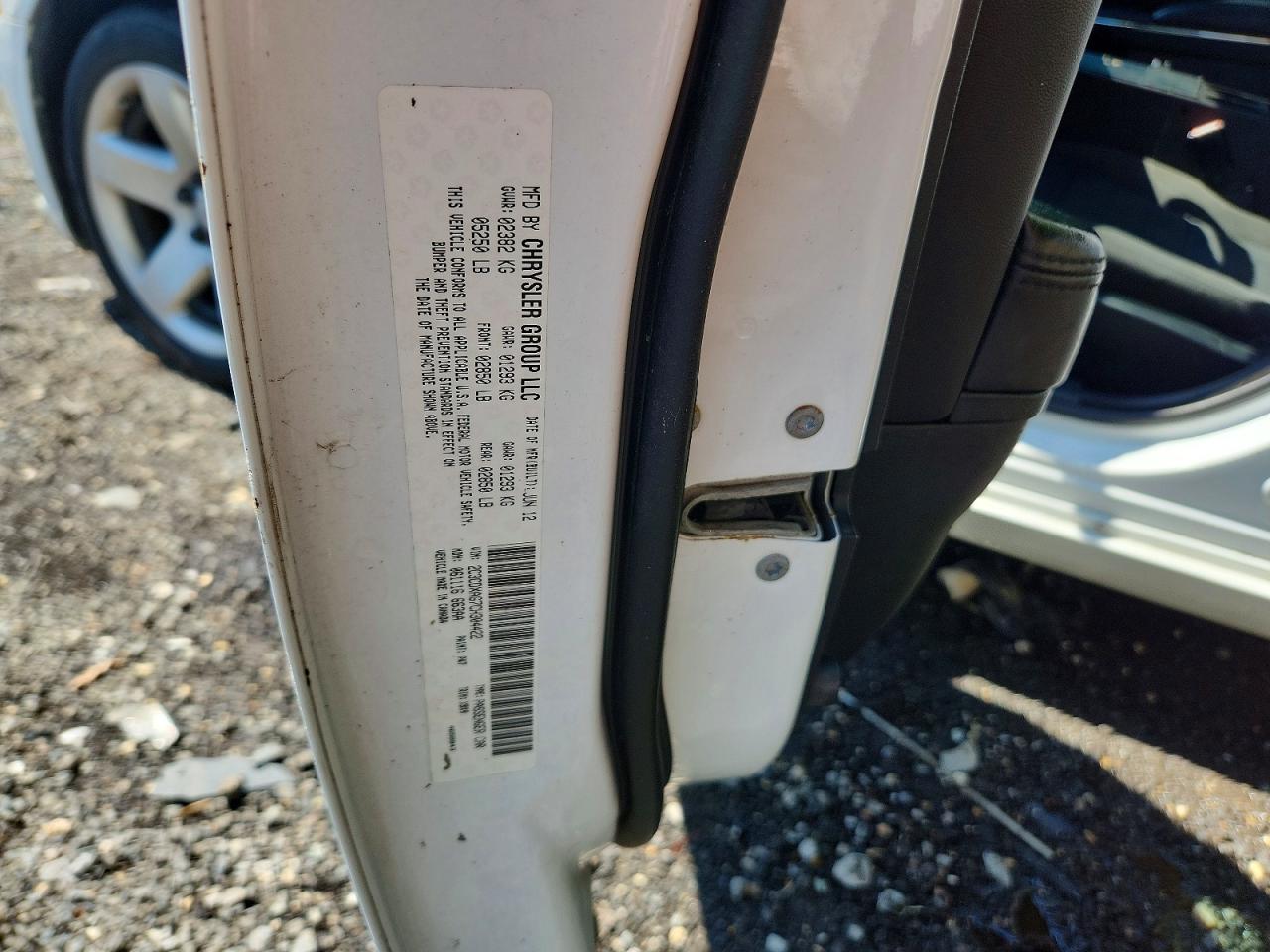2012 Dodge Charger Police White vin: 2C3CDXAG7CH304422