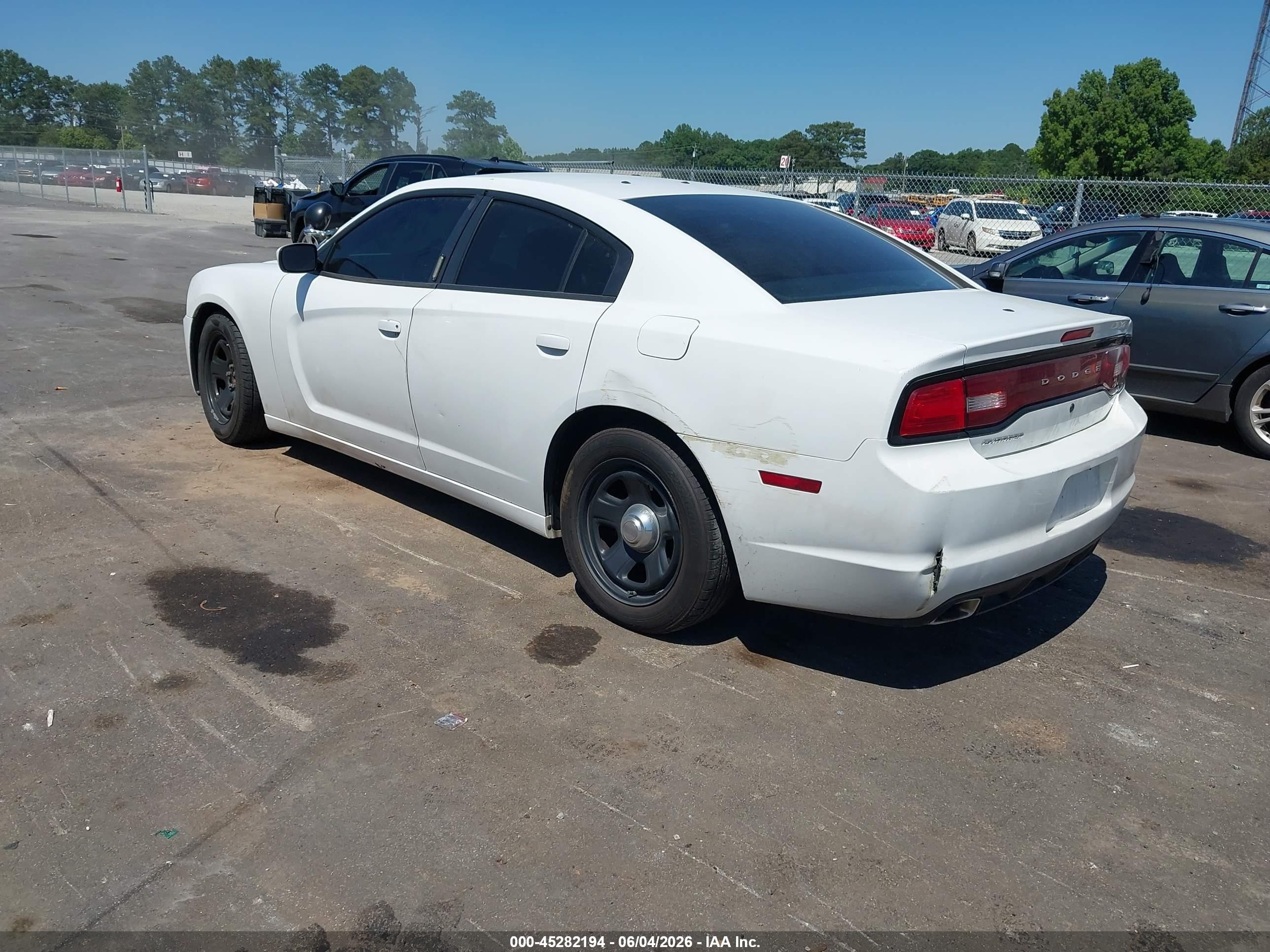 2013 Dodge Charger Police White vin: 2C3CDXAG7DH721153