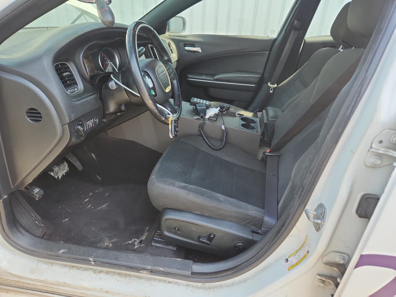 2019 Dodge Charger Police White vin: 2C3CDXAG7KH544570 Damage: Steering Wheel, Worn, Replacement Required