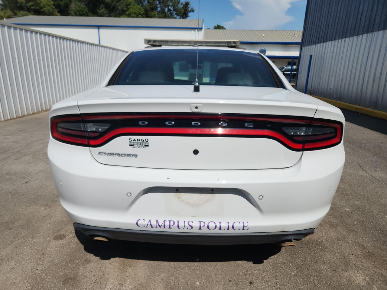 2019 Dodge Charger Police White vin: 2C3CDXAG7KH544570 Damage: Deck Lid, Aftermarket, Acceptable
