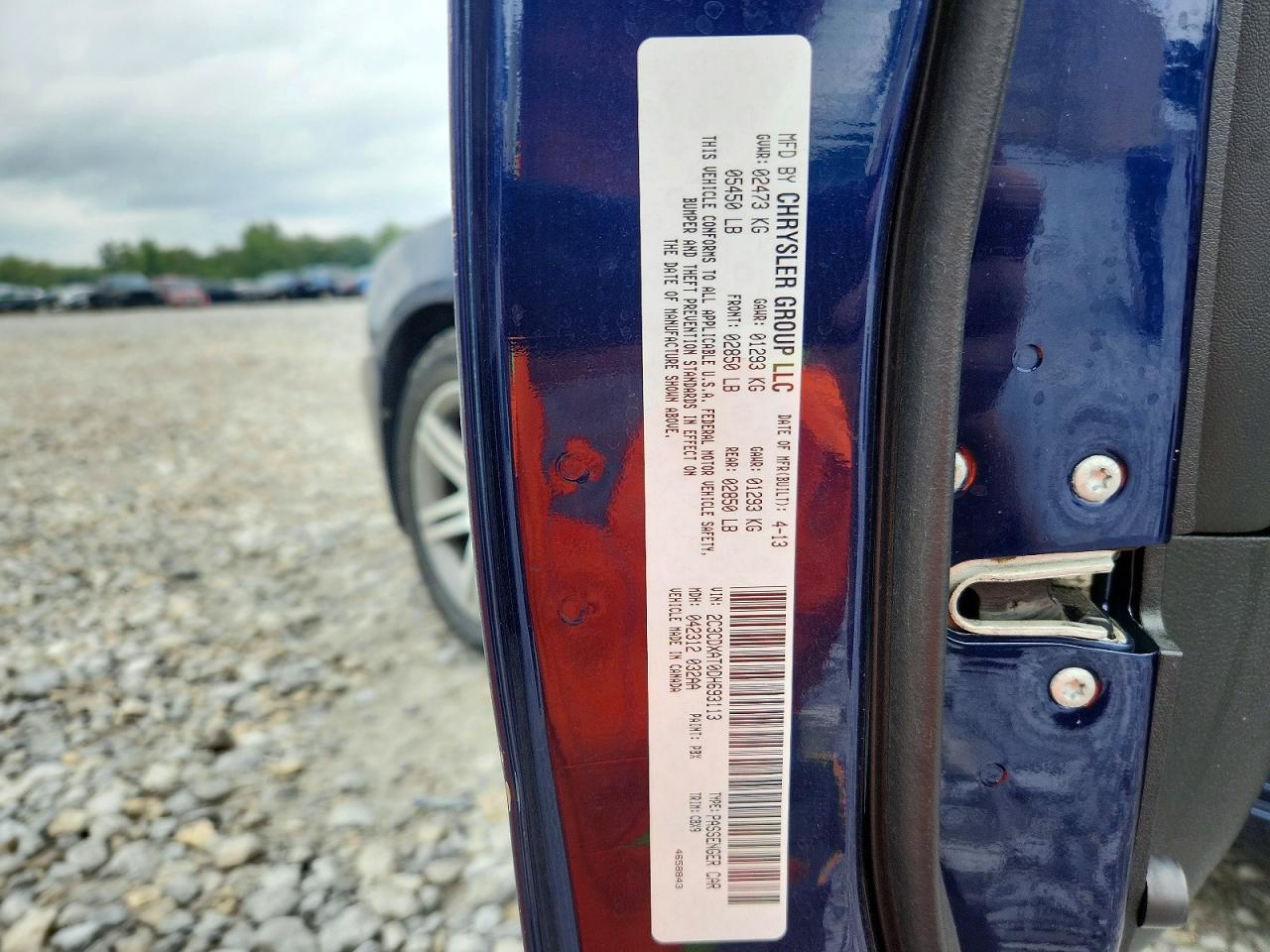 2013 Dodge Charger Police Blue vin: 2C3CDXAT0DH693113