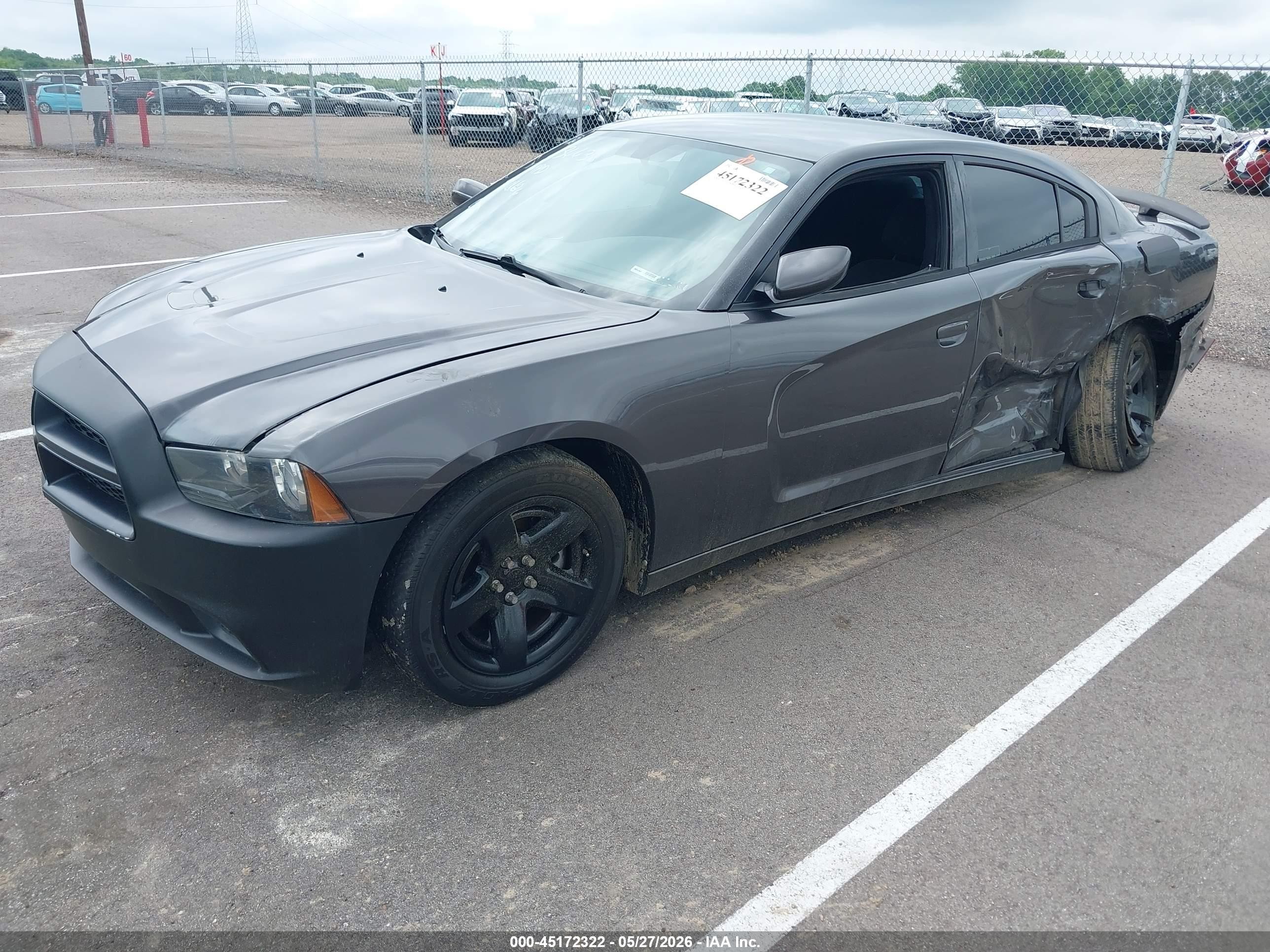 2014 Dodge Charger Police Gray vin: 2C3CDXAT0EH236660