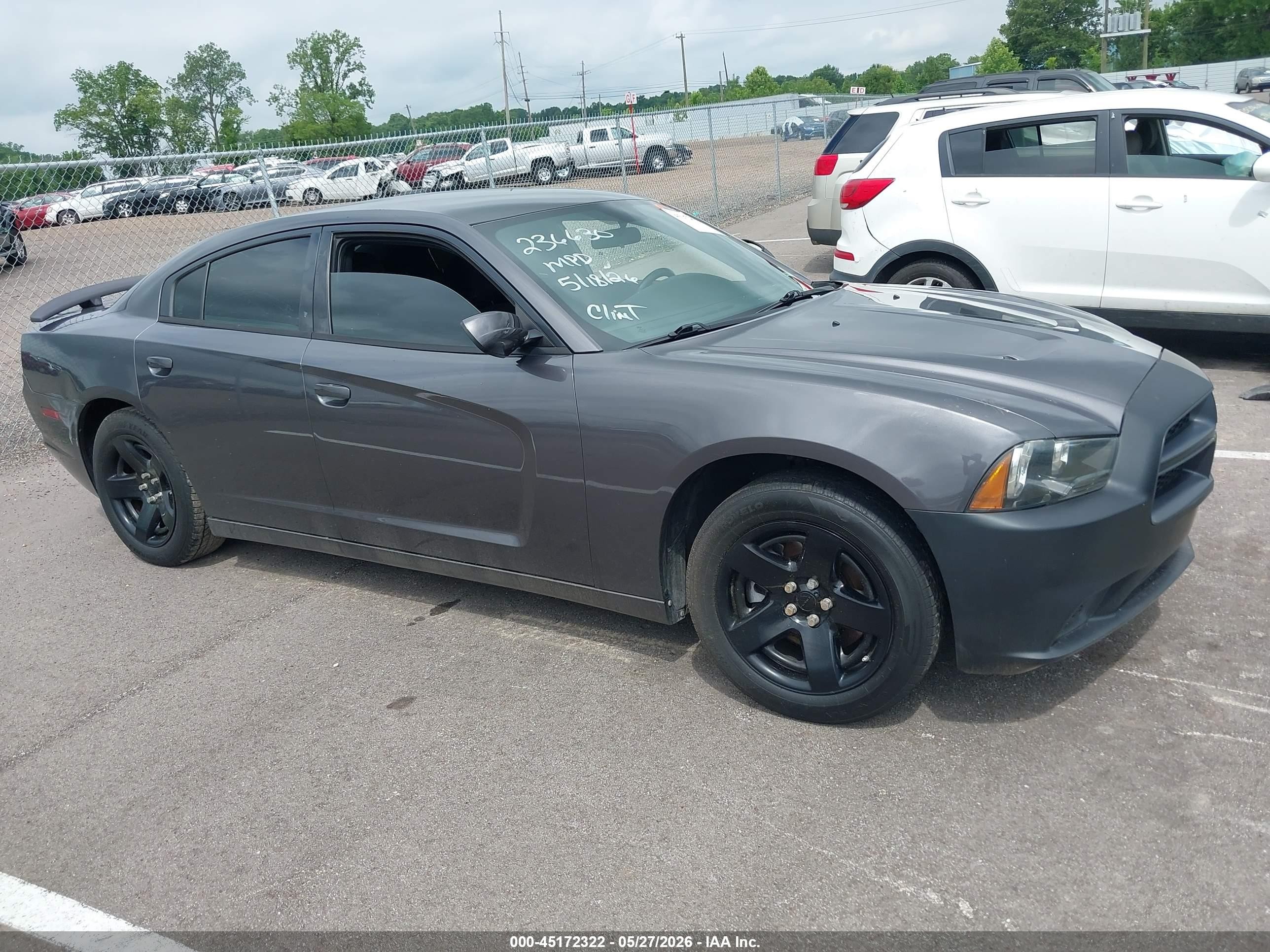 2014 Dodge Charger Police Gray vin: 2C3CDXAT0EH236660