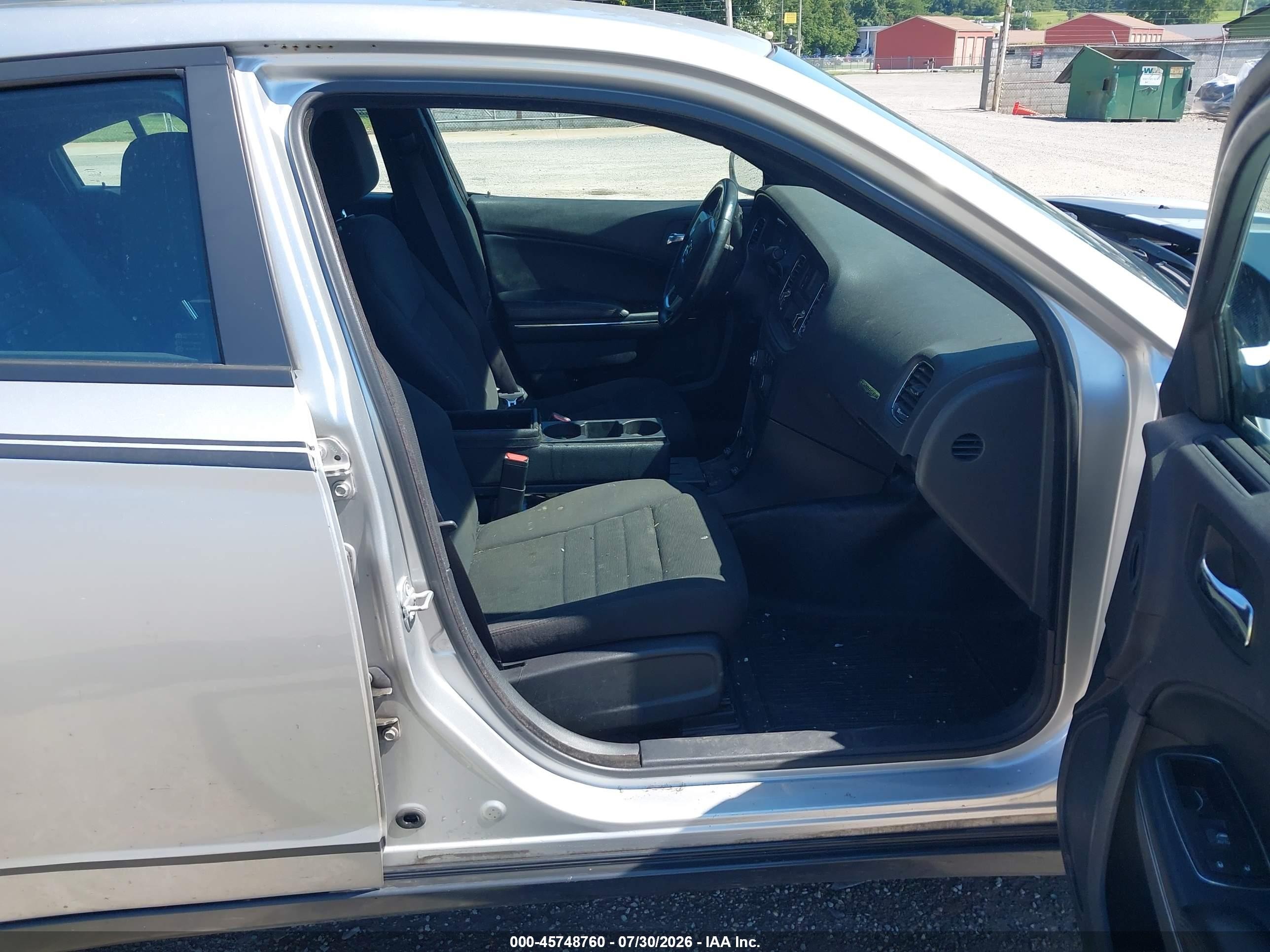 2014 Dodge Charger Police Silver vin: 2C3CDXAT0EH347743