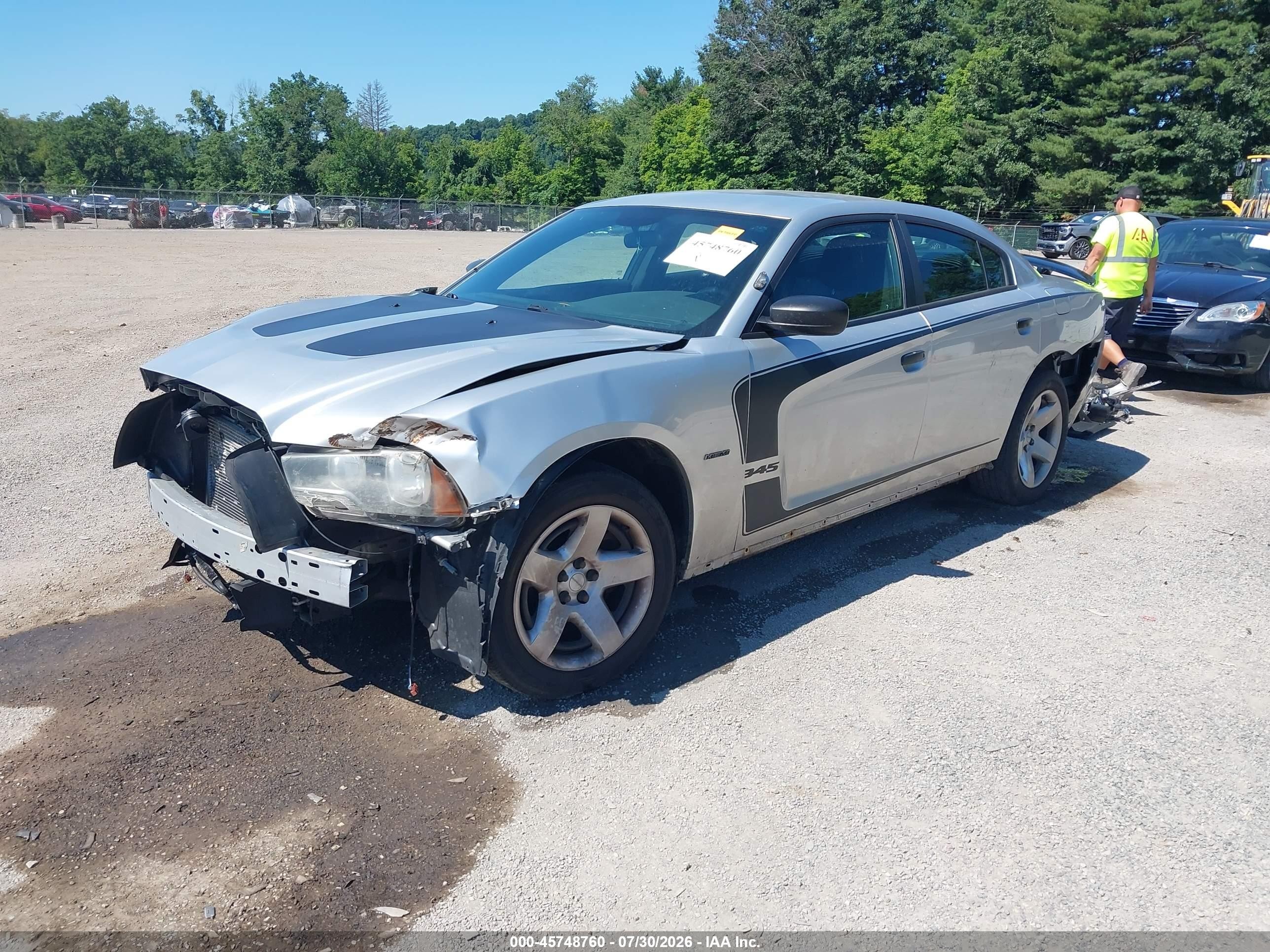 2014 Dodge Charger Police Silver vin: 2C3CDXAT0EH347743