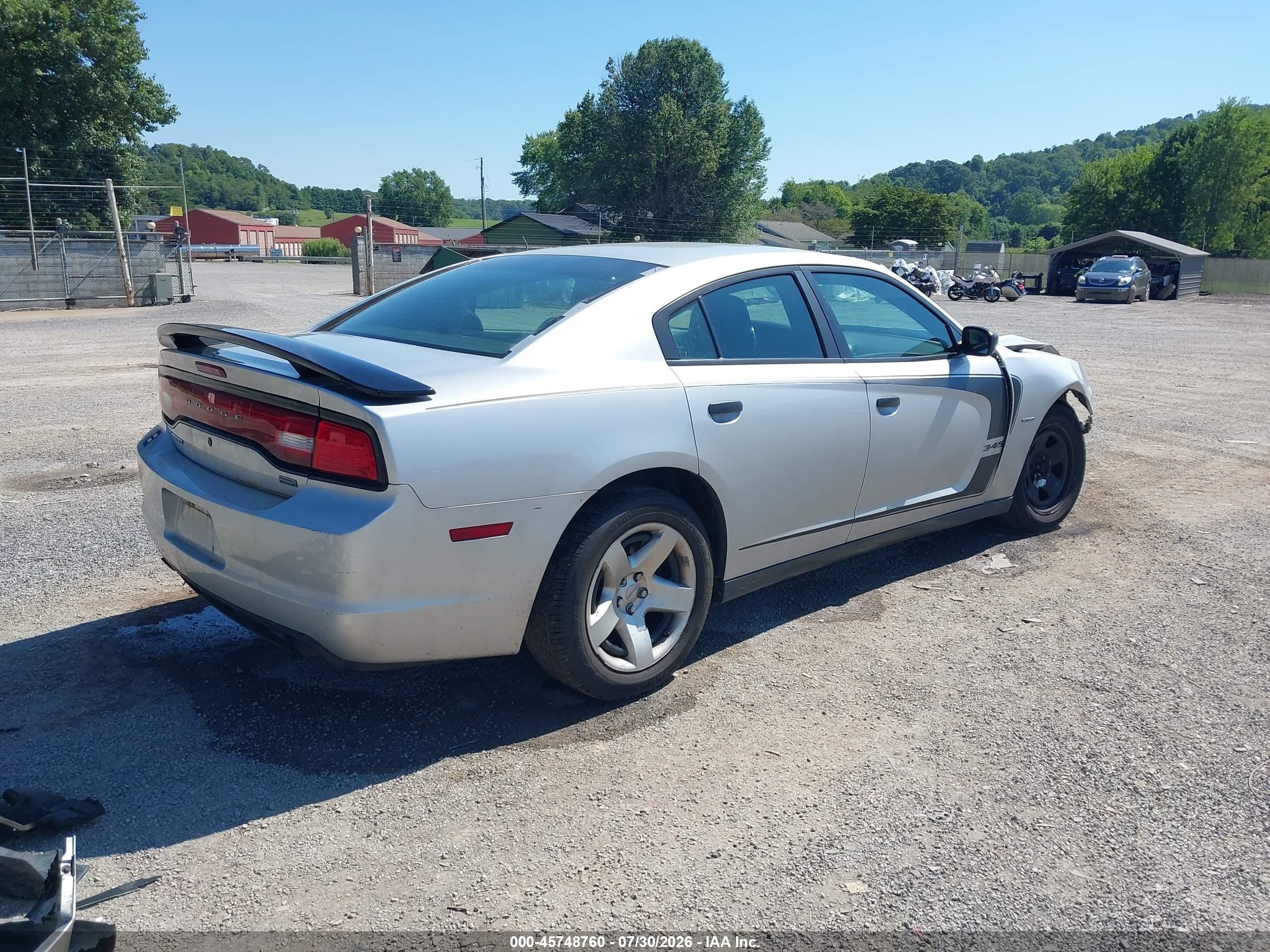 2014 Dodge Charger Police Silver vin: 2C3CDXAT0EH347743