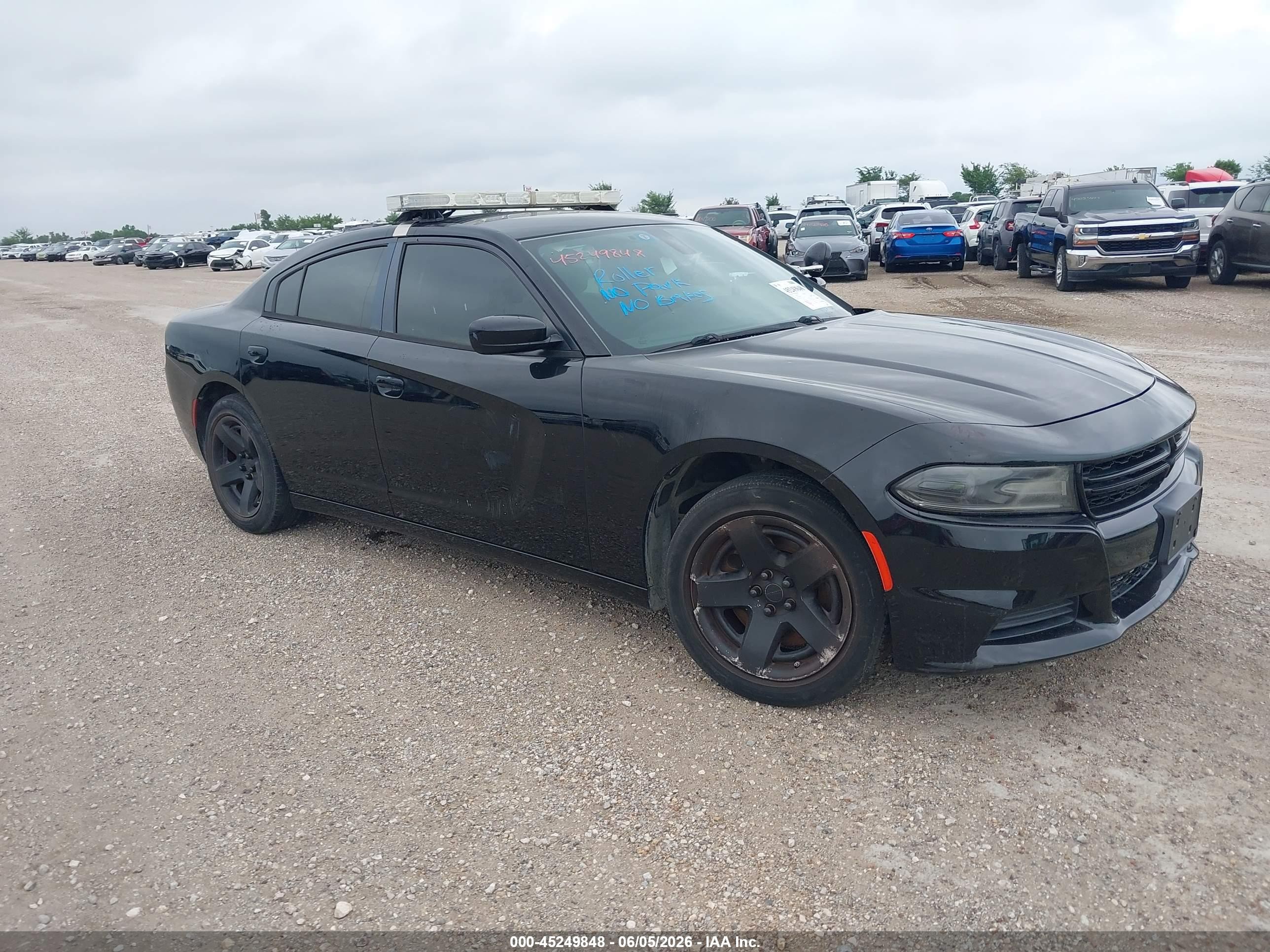 2016 Dodge Charger Police Black vin: 2C3CDXAT0GH188564