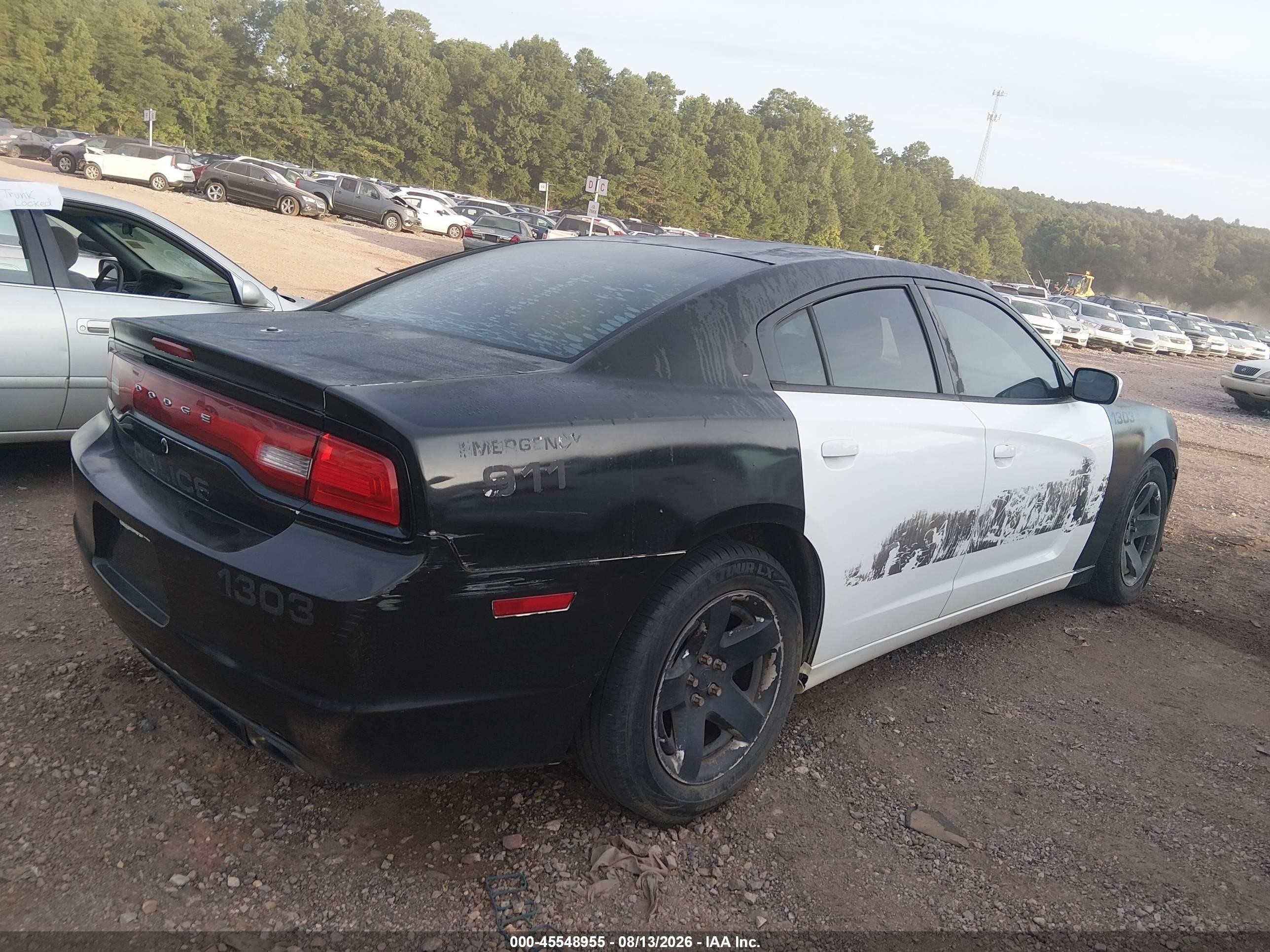 2013 Dodge Charger Police Black vin: 2C3CDXAT1DH586944