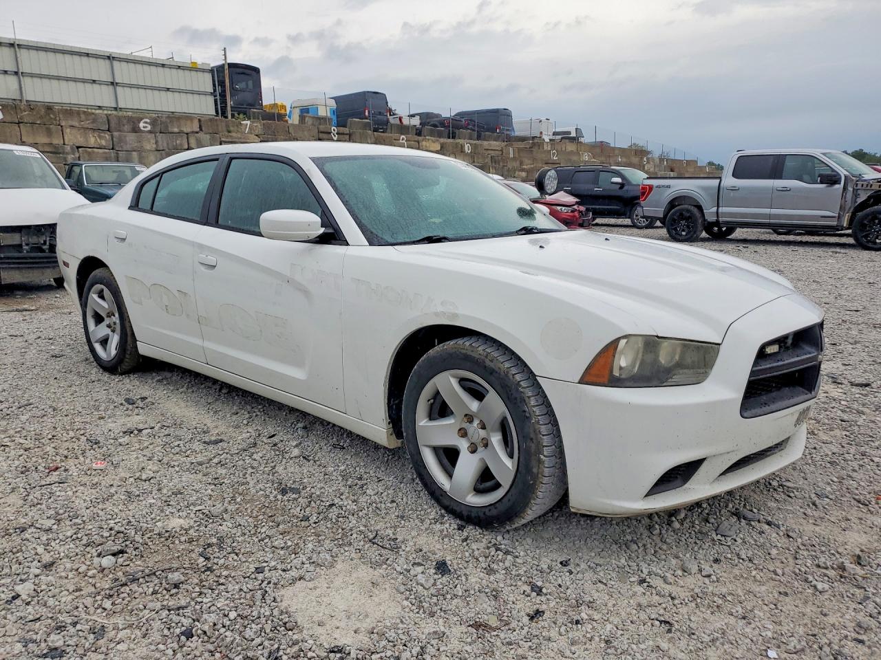 2014 Dodge Charger Police White vin: 2C3CDXAT1EH145848