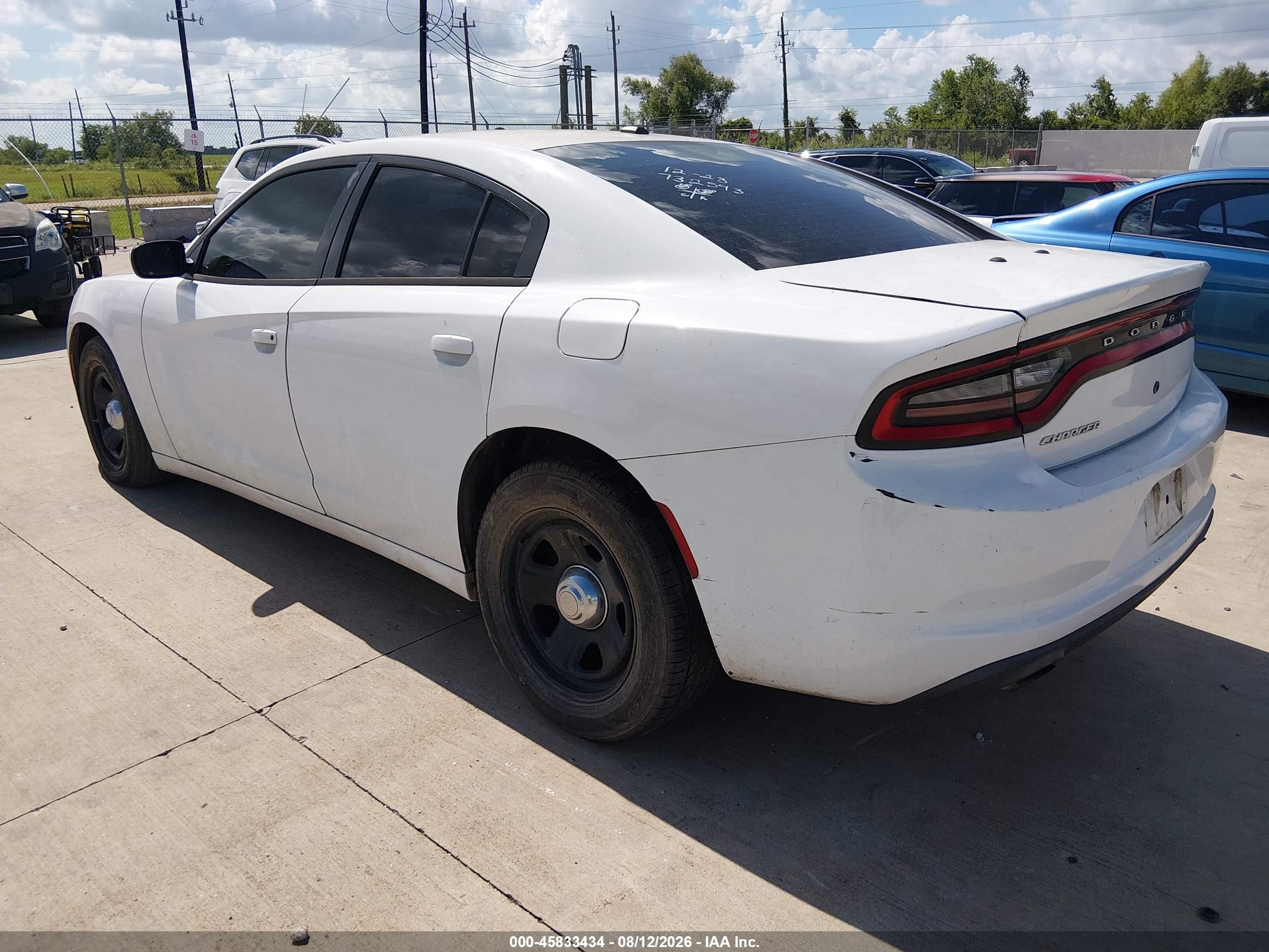 2015 Dodge Charger Police White vin: 2C3CDXAT2FH732593