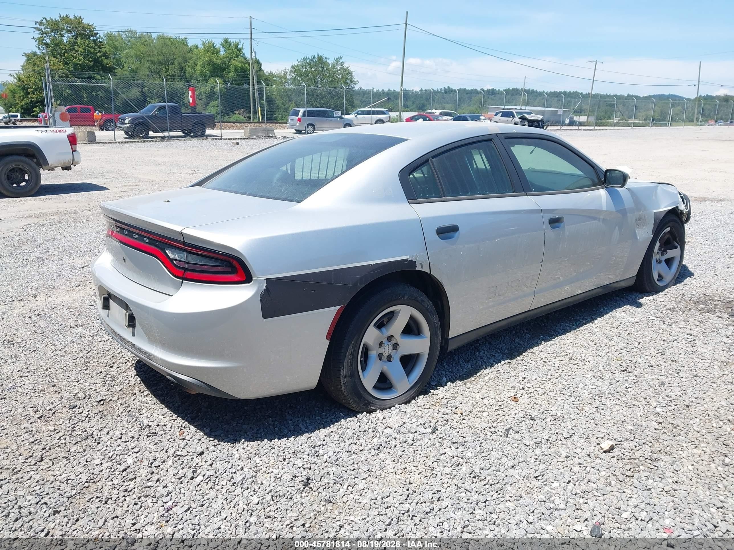 2015 Dodge Charger Police Silver vin: 2C3CDXAT2FH929053