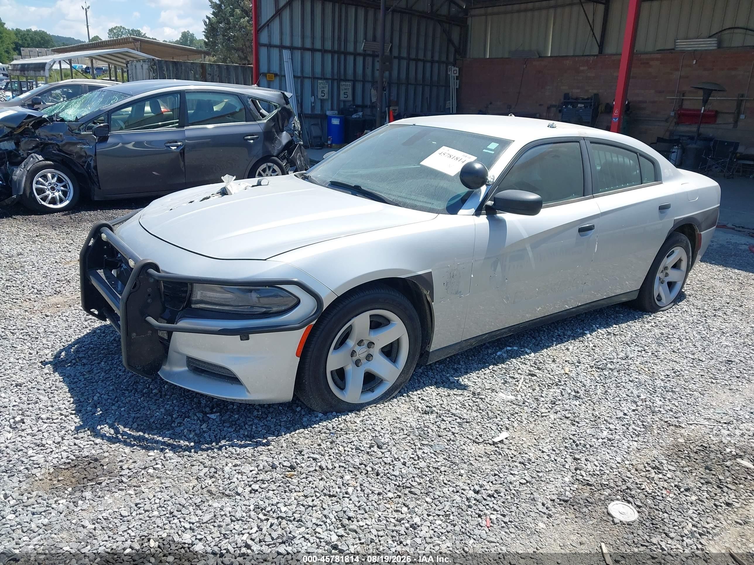 2015 Dodge Charger Police Silver vin: 2C3CDXAT2FH929053