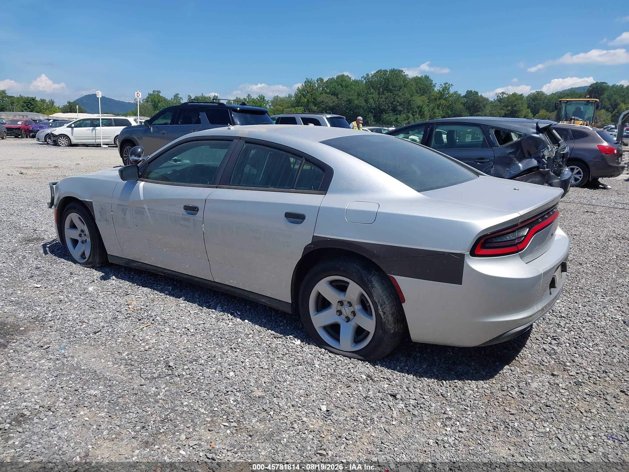 2015 Dodge Charger Police Silver vin: 2C3CDXAT2FH929053