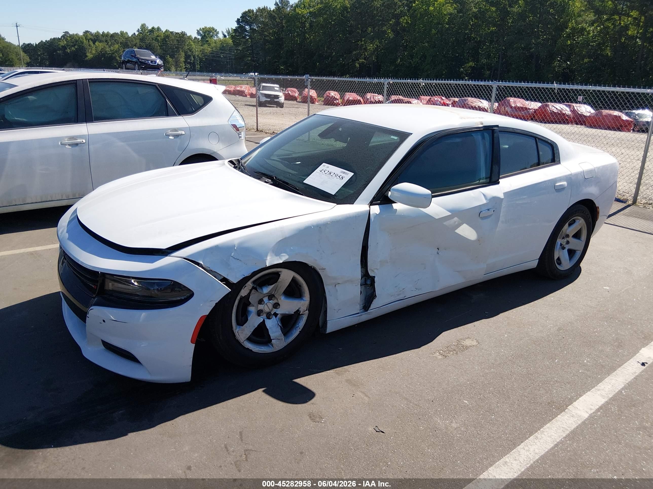 2015 Dodge Charger Police White vin: 2C3CDXAT3FH820004