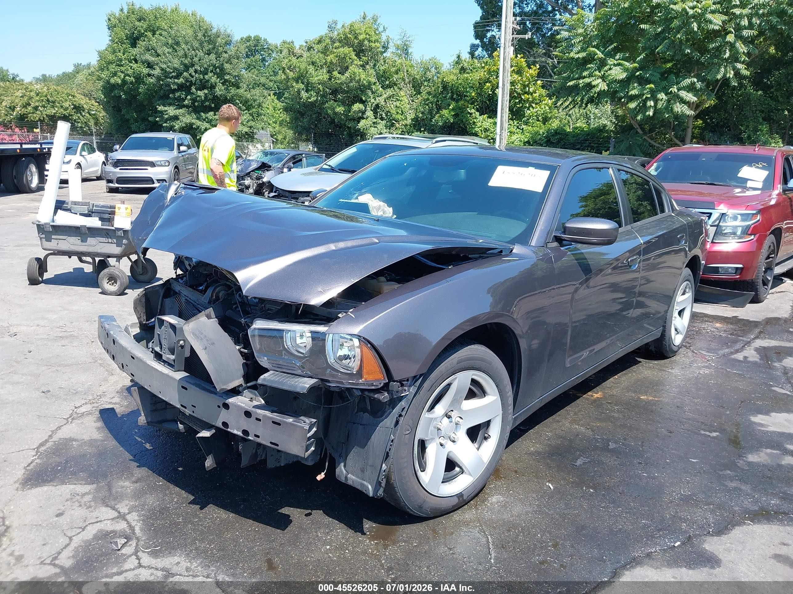 2014 Dodge Charger Police Gray vin: 2C3CDXAT4EH198897
