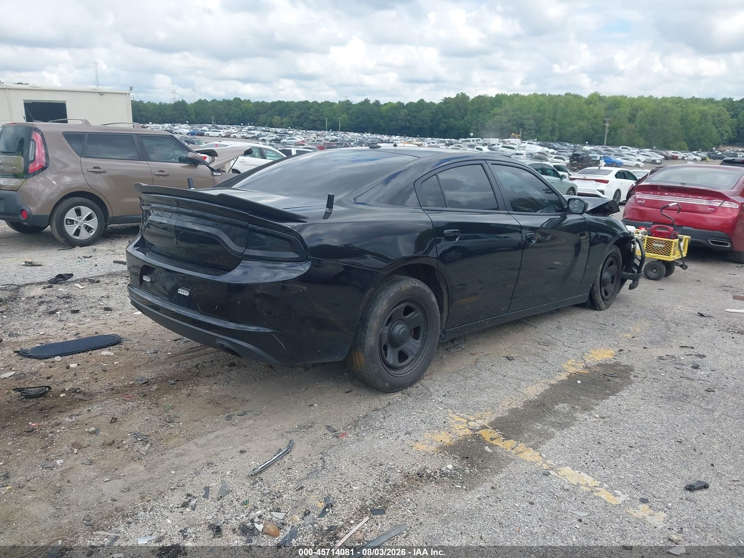 2018 Dodge Charger Police Rwd Black vin: 2C3CDXAT4JH164226