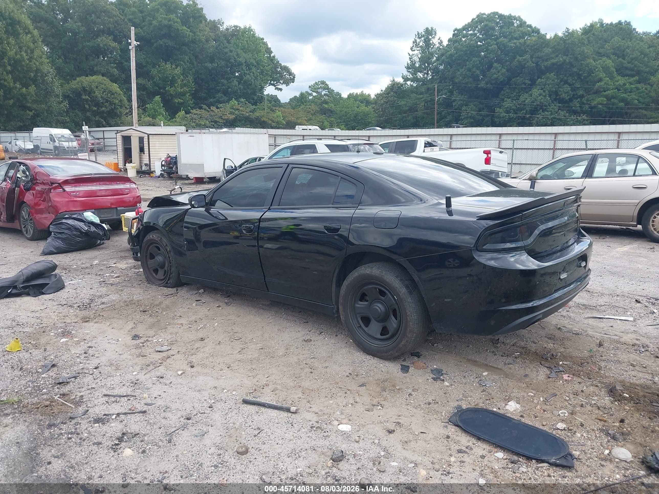 2018 Dodge Charger Police Rwd Black vin: 2C3CDXAT4JH164226