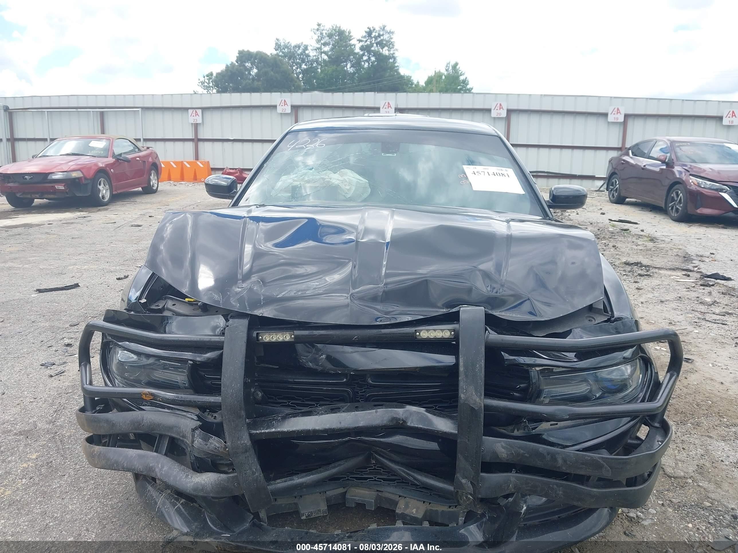 2018 Dodge Charger Police Rwd Black vin: 2C3CDXAT4JH164226