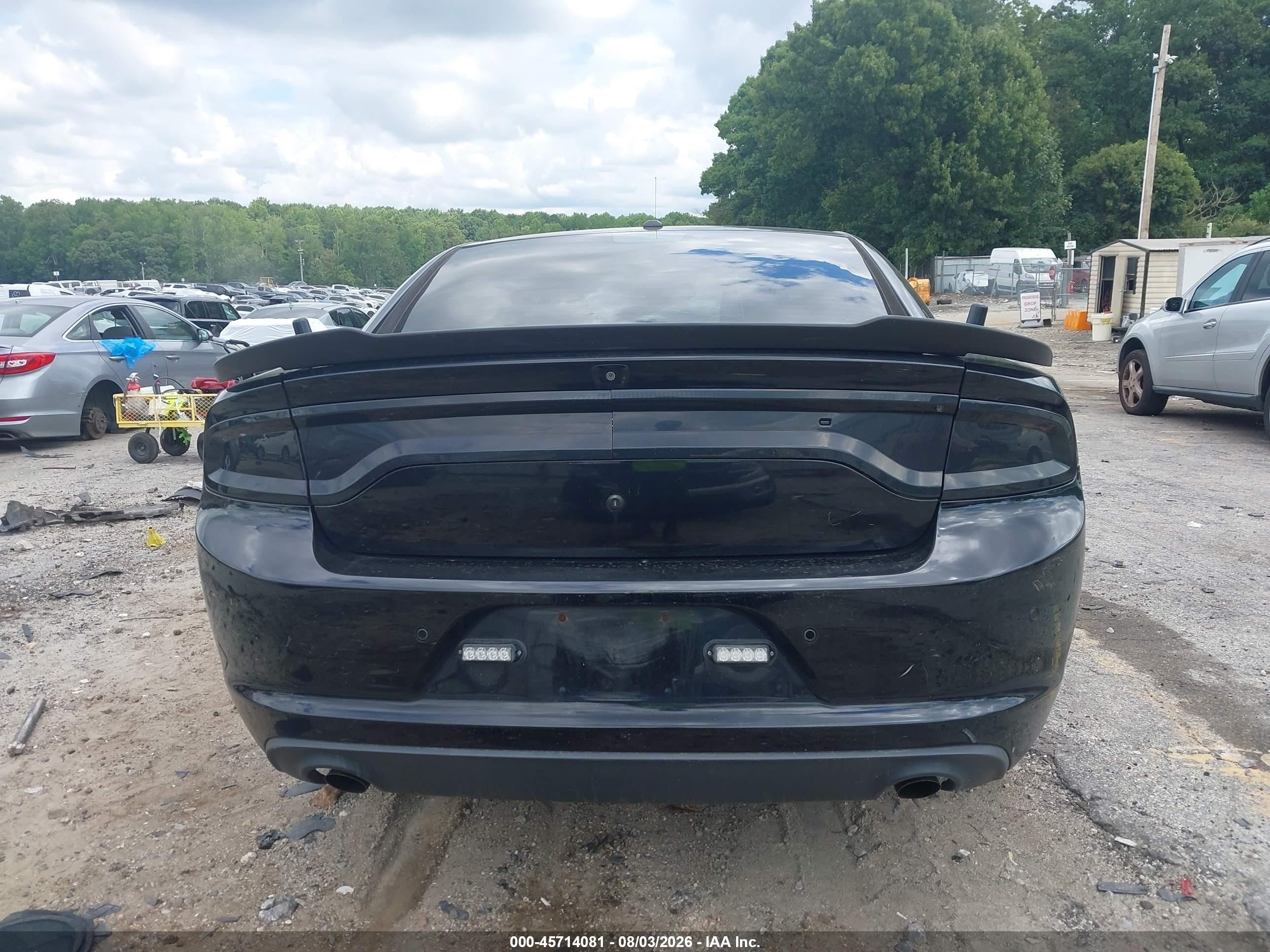 2018 Dodge Charger Police Rwd Black vin: 2C3CDXAT4JH164226