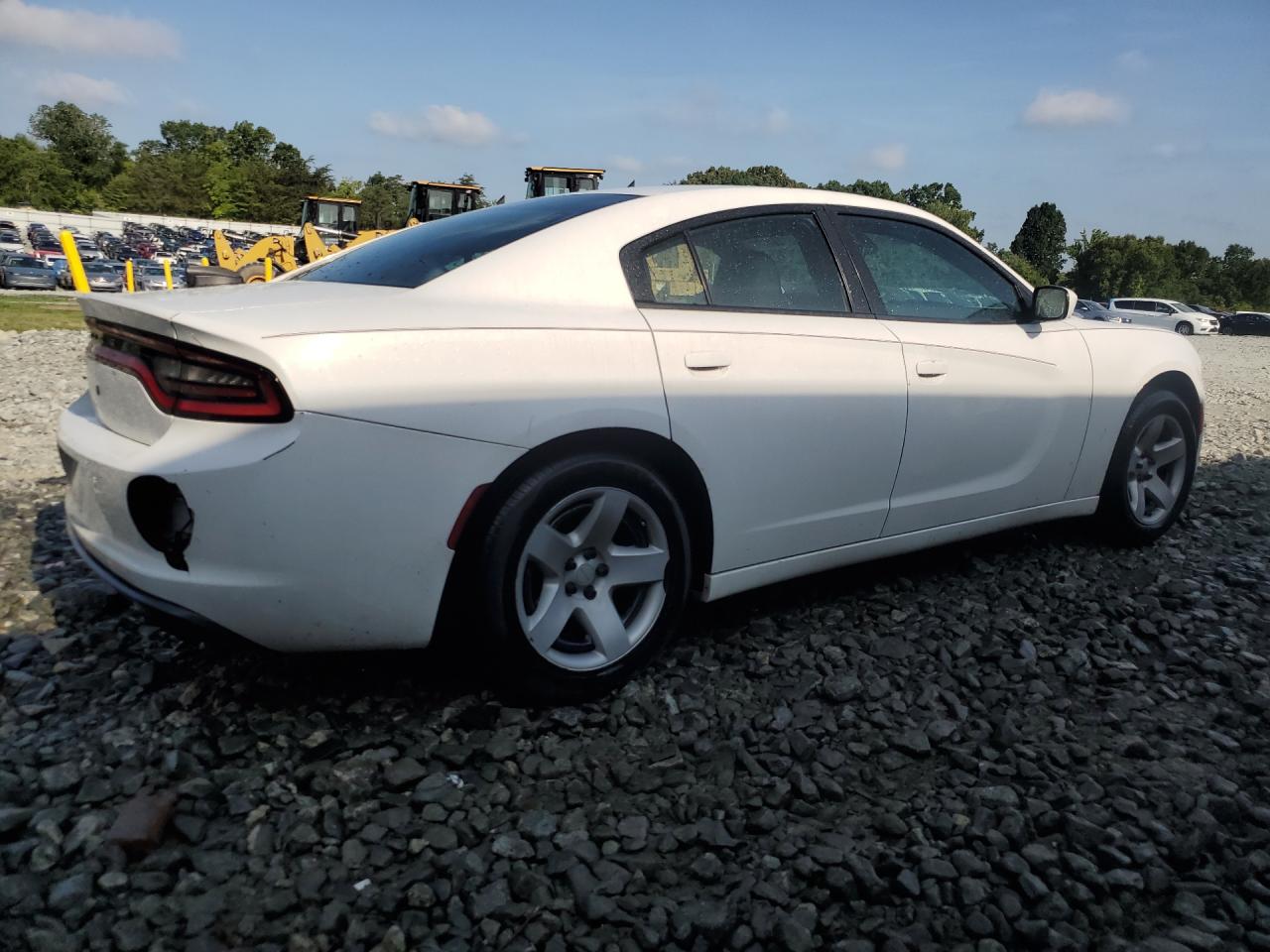 2015 Dodge Charger Police White vin: 2C3CDXAT5FH902042 Damage: Right Qtr Panel, Multiple Scratches Heavy, 2